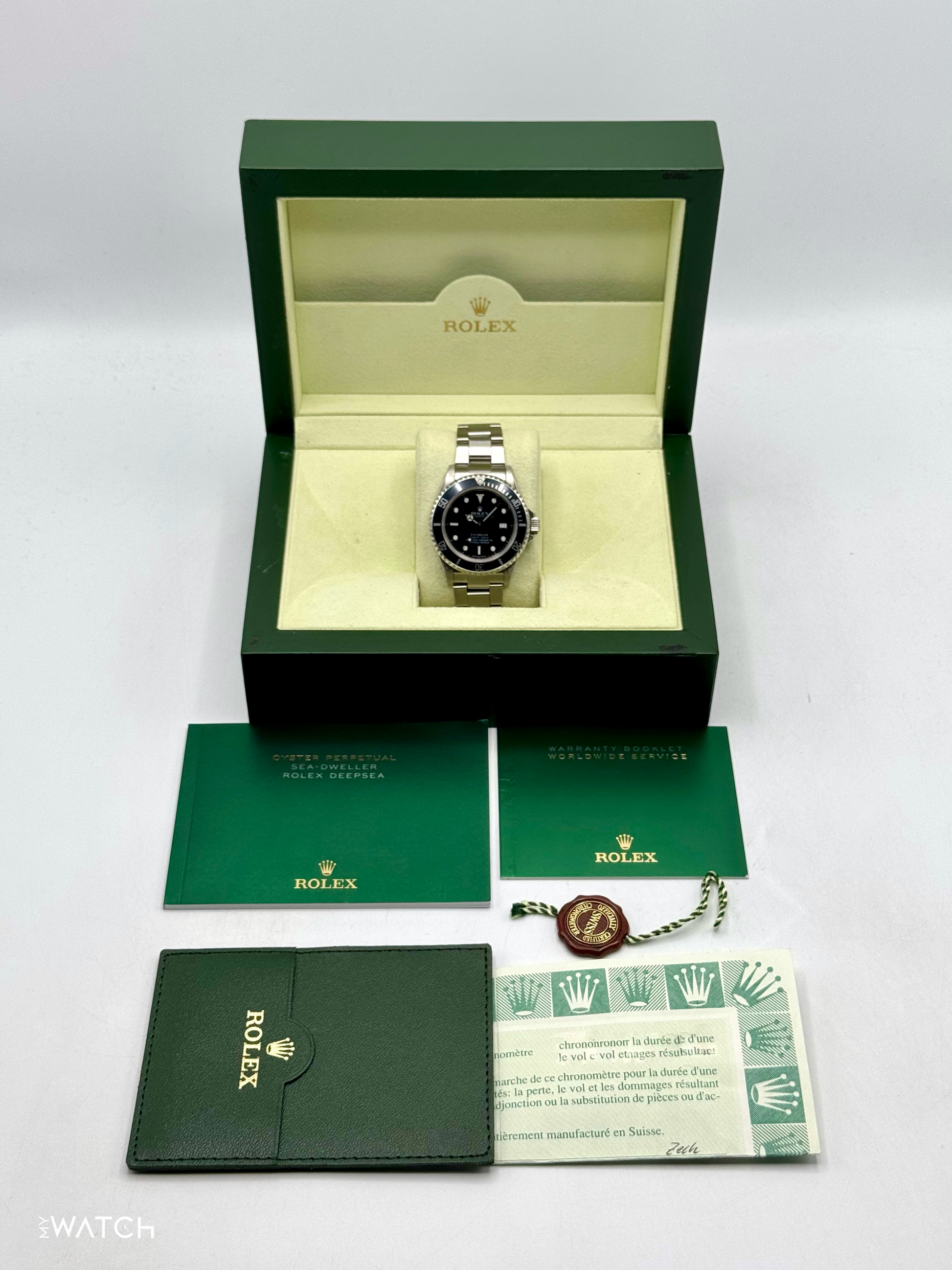 2000 Rolex Sea-Dweller 40mm 16600 Stainless Steel Black Dial - MyWatchLLC
