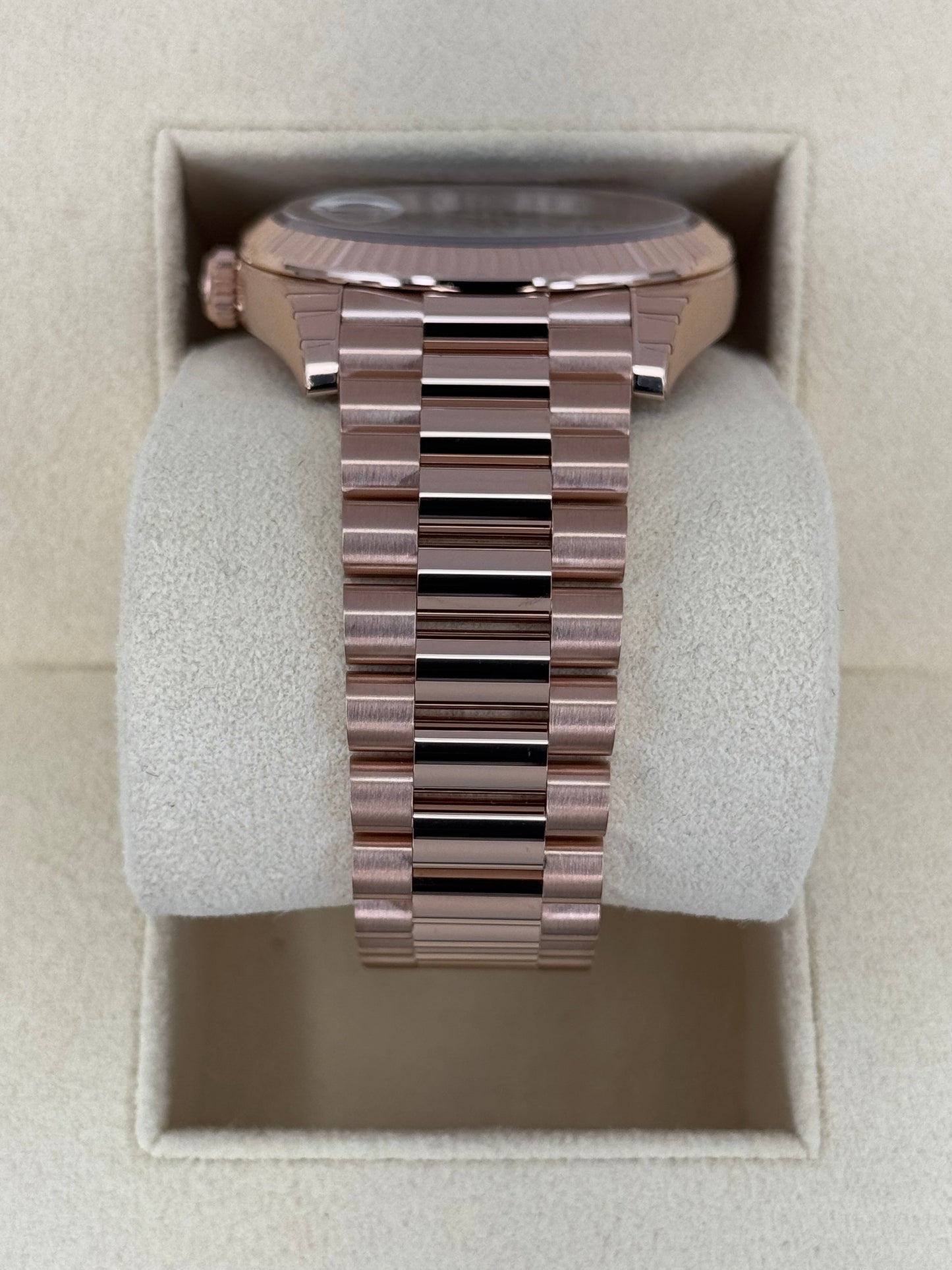 NEW 2025 Rolex Day-Date 40mm 228235 Presidential Rose Gold Olive Dial - MyWatchLLC