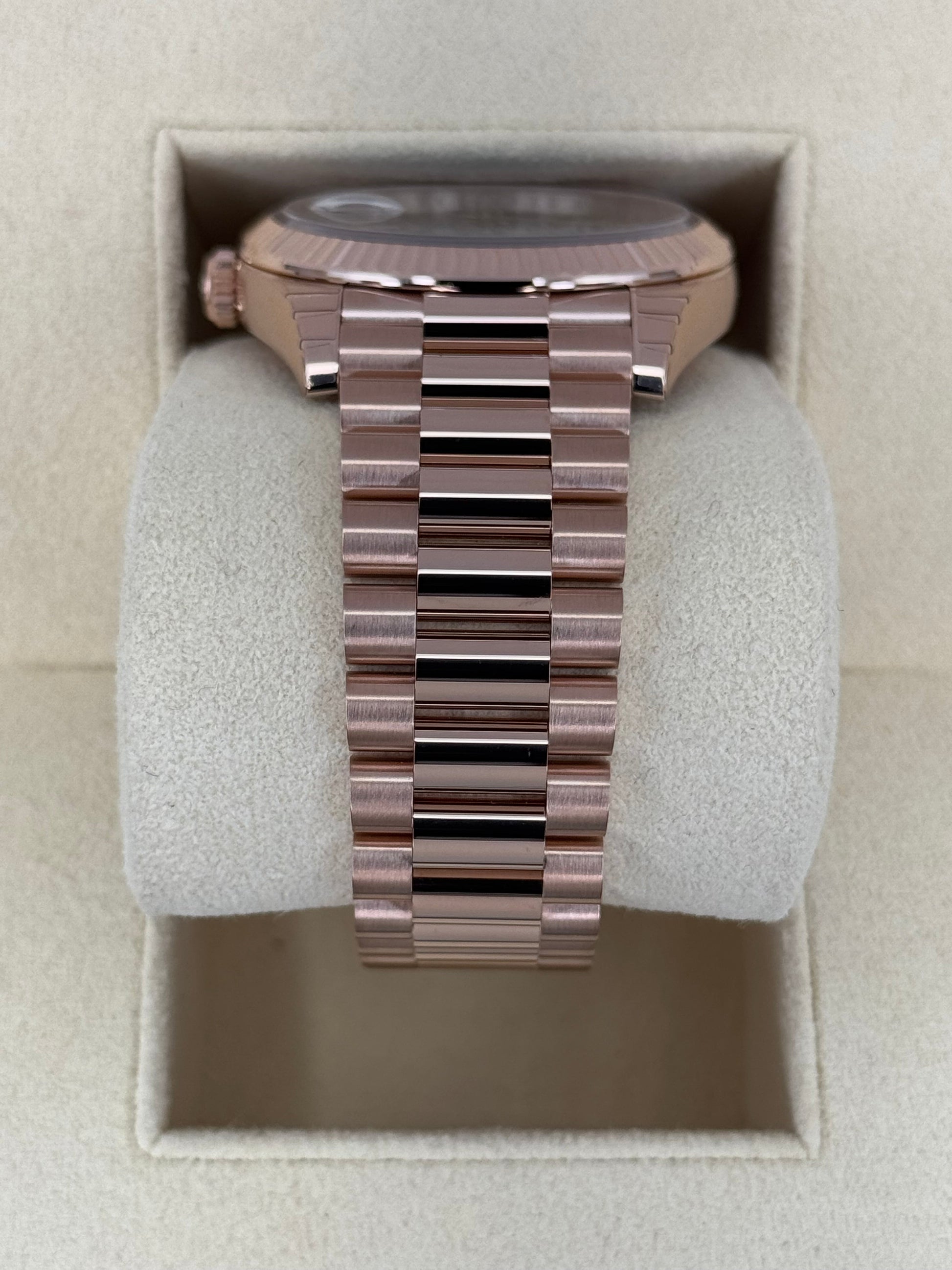 NEW 2025 Rolex Day-Date 40mm 228235 Presidential Rose Gold Olive Dial - MyWatchLLC