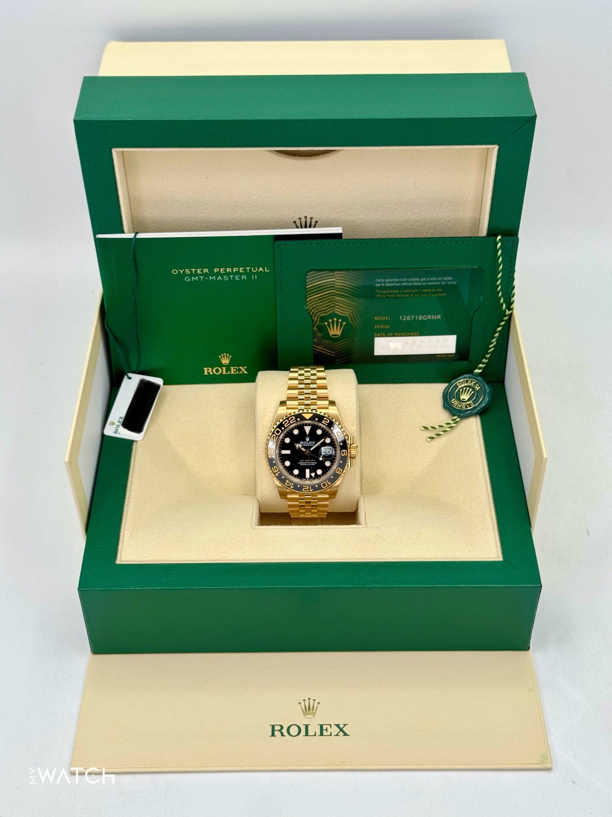 2024 Rolex GMT-Master II 40mm 126718GRNR Jubilee Black Dial - MyWatchLLC