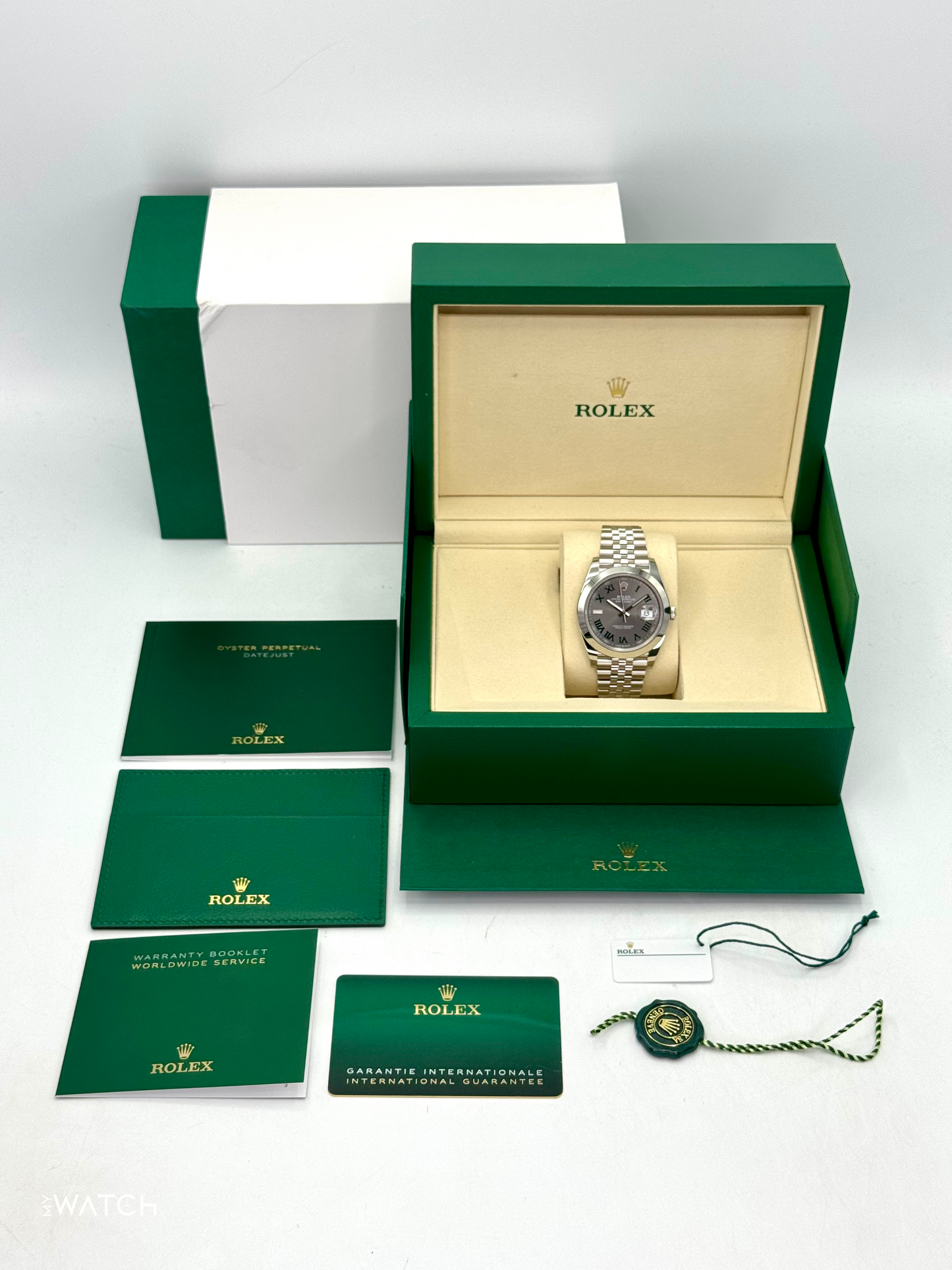 NEW 2025 Rolex Datejust 41mm 126300 Jubilee Wimbledon Dial - MyWatchLLC