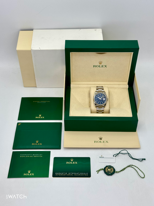 2020 Rolex Datejust 36mm 126200 Stainless Steel Oyster Blue Dial - MyWatchLLC