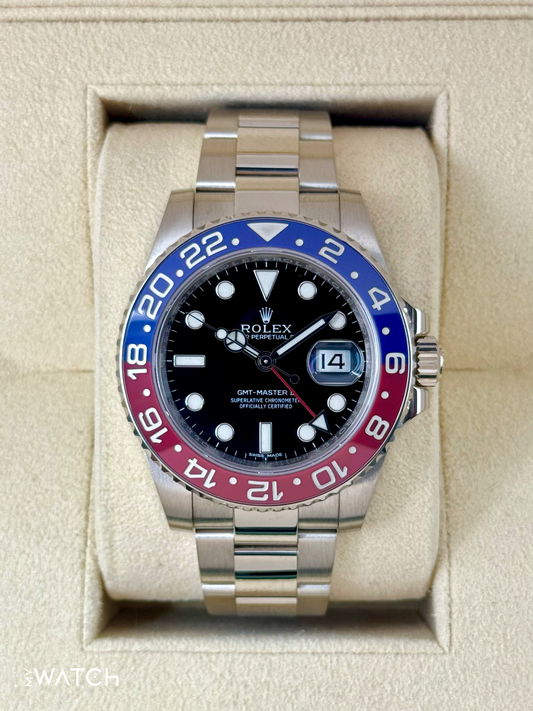 2016 Rolex GMT-Master II "Pepsi" 40mm 116719BLRO White Gold Black Dial - MyWatchLLC