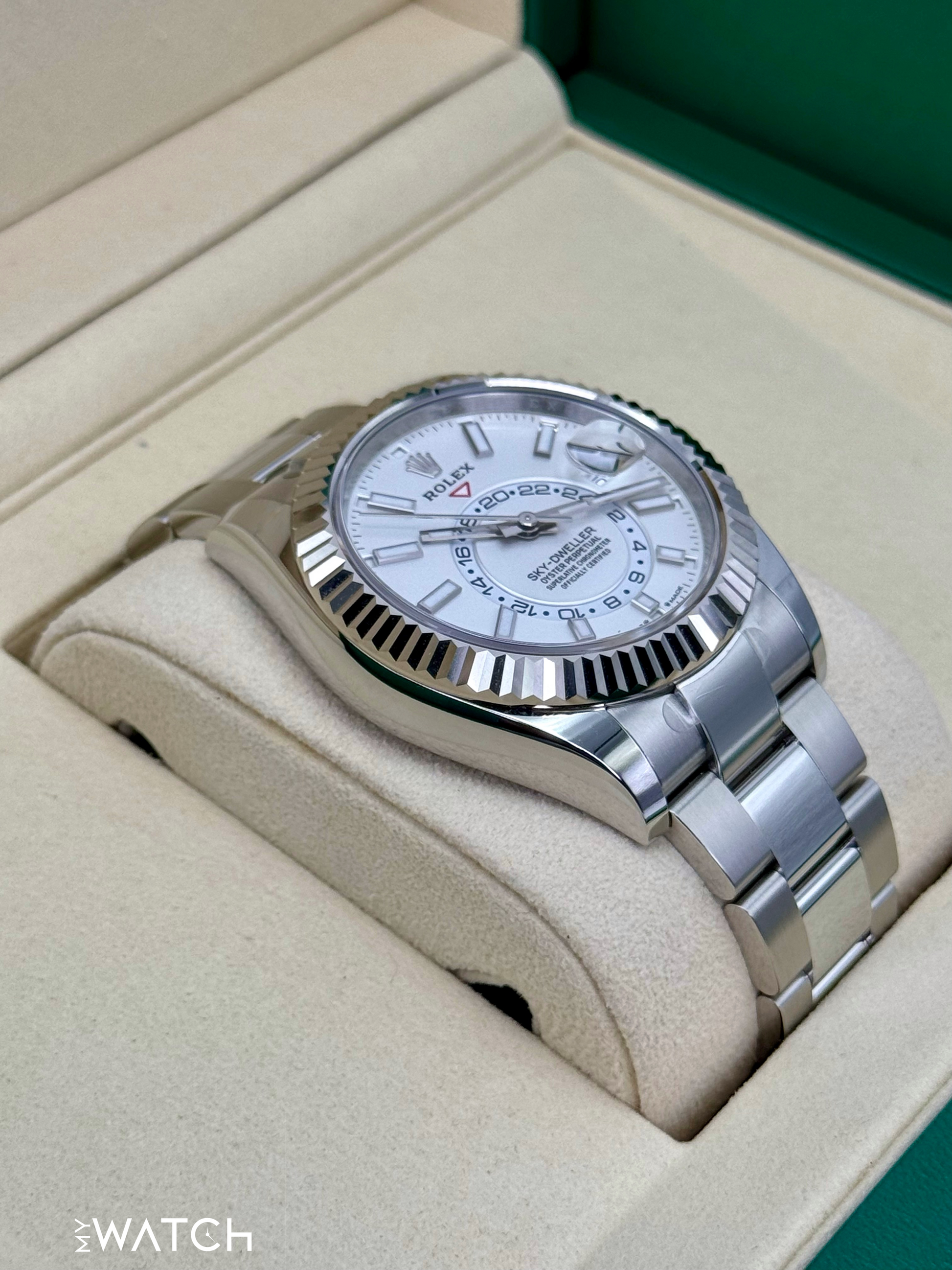 NEW 2025 Rolex Sky-Dweller 42mm 336934 Stainless Steel Oyster White Dial - MyWatchLLC