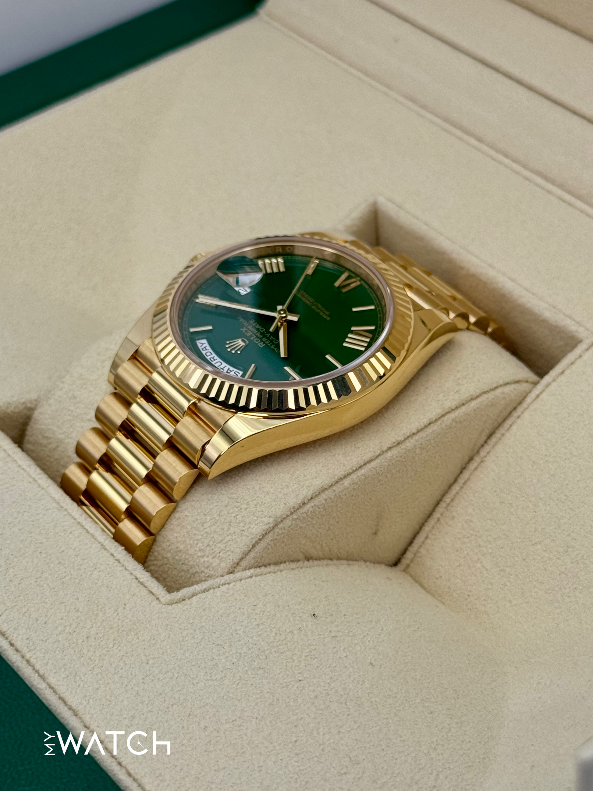 NEW 2025 Rolex Day-Date 40mm 228238 Presidential Green Dial - MyWatchLLC