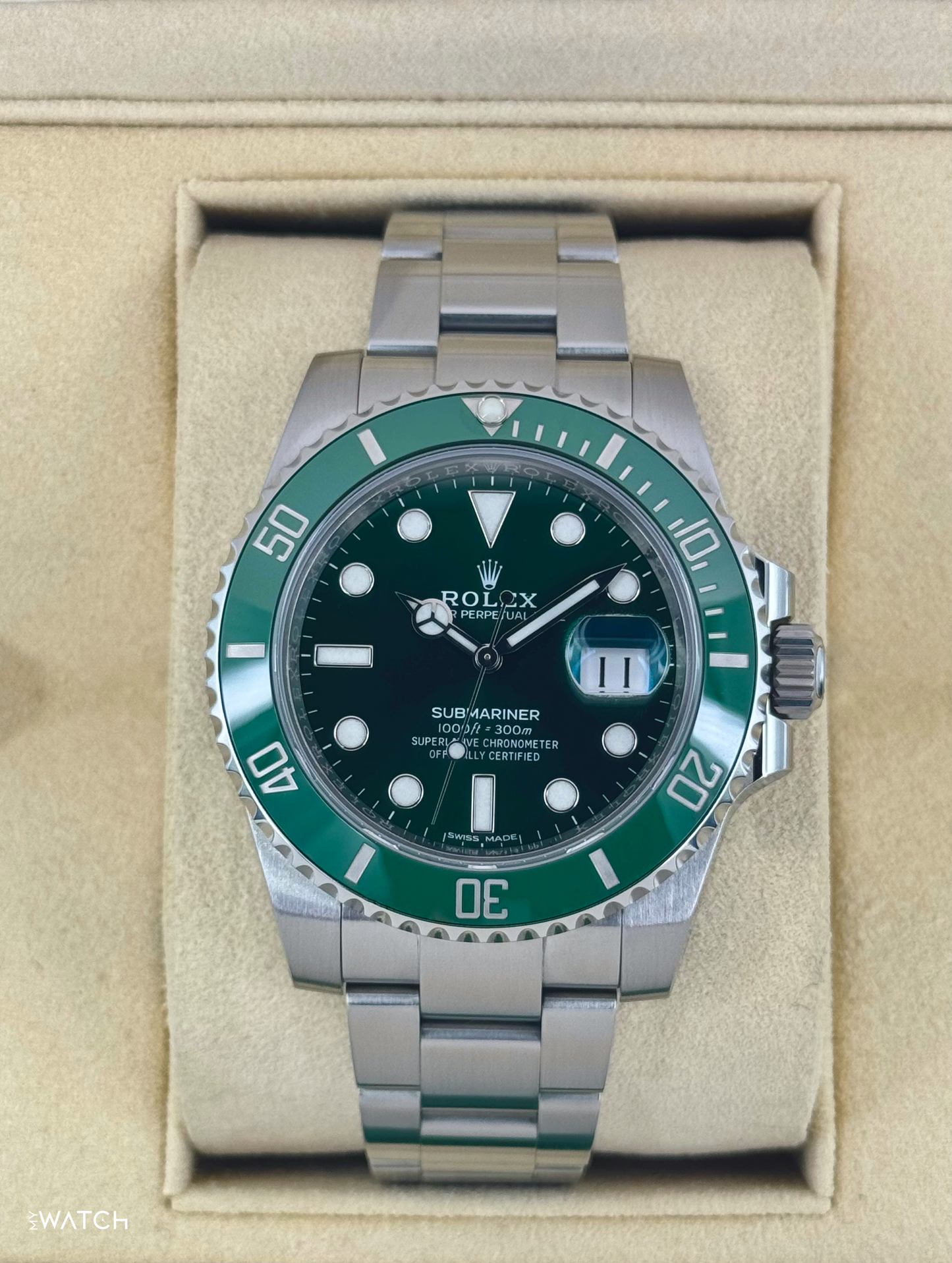2017 Rolex Submariner "Hulk" 40mm 116610LV Green Dial - MyWatchLLC