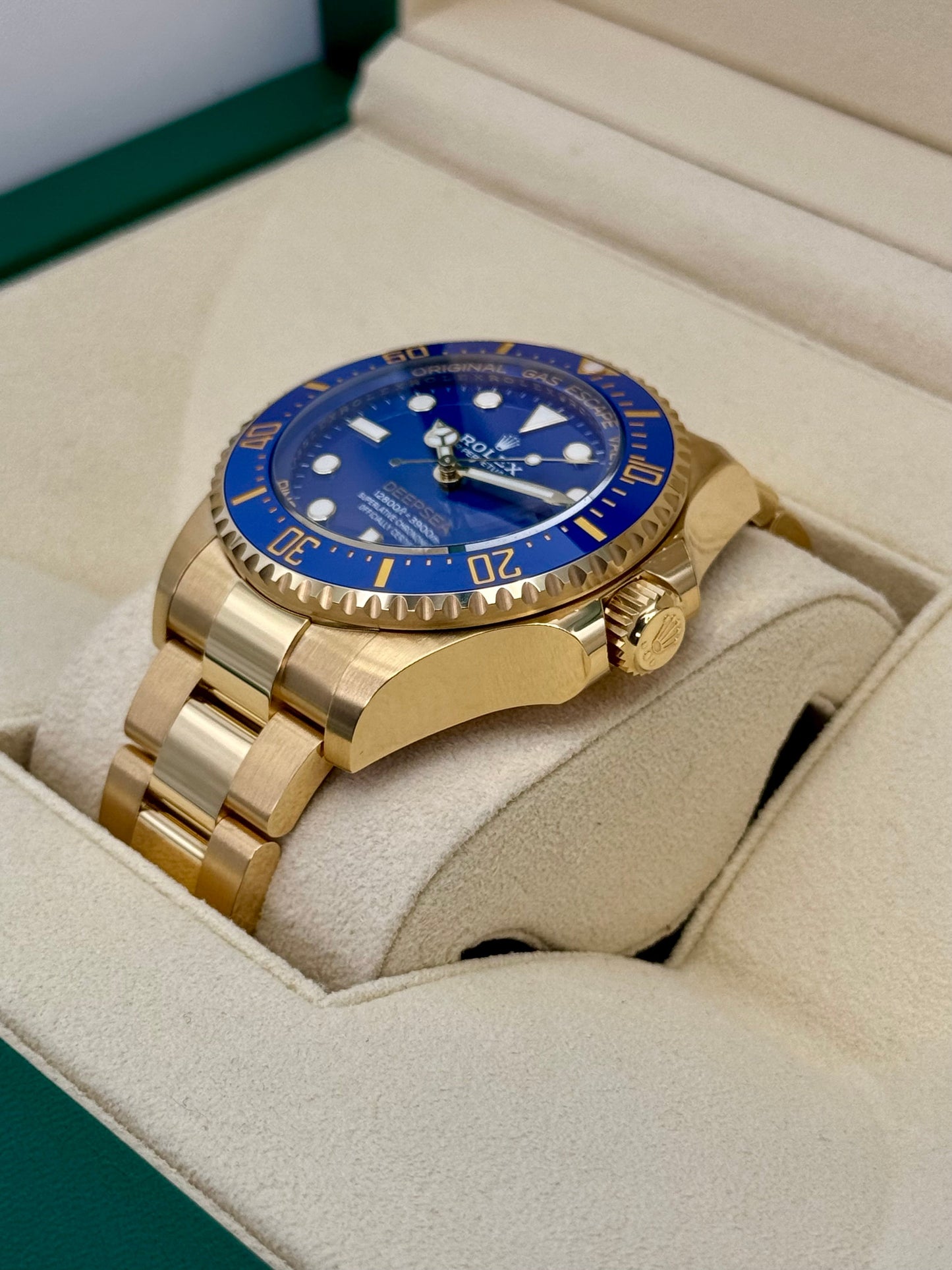 New 2024 Rolex Deepsea 44mm 136668LB 18K Yellow Gold Blue Dial - MyWatchLLC