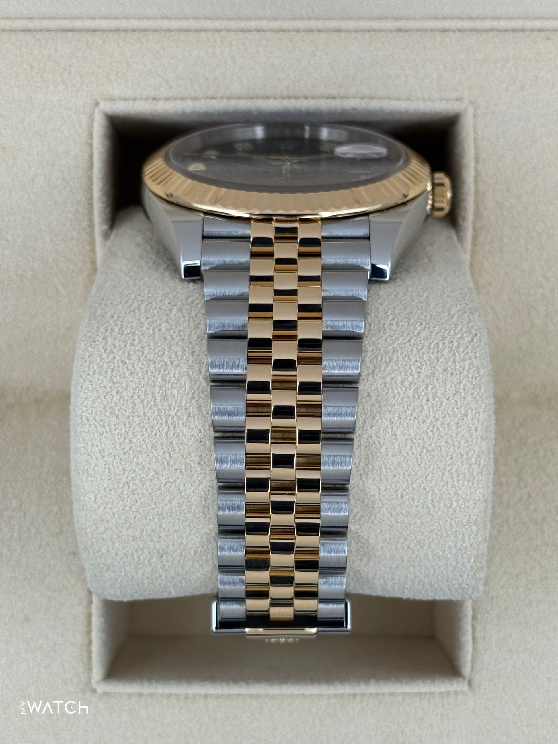 2024 Rolex Datejust 41mm 126333 Two-Tone Jubilee Black Diamond Dial - MyWatchLLC