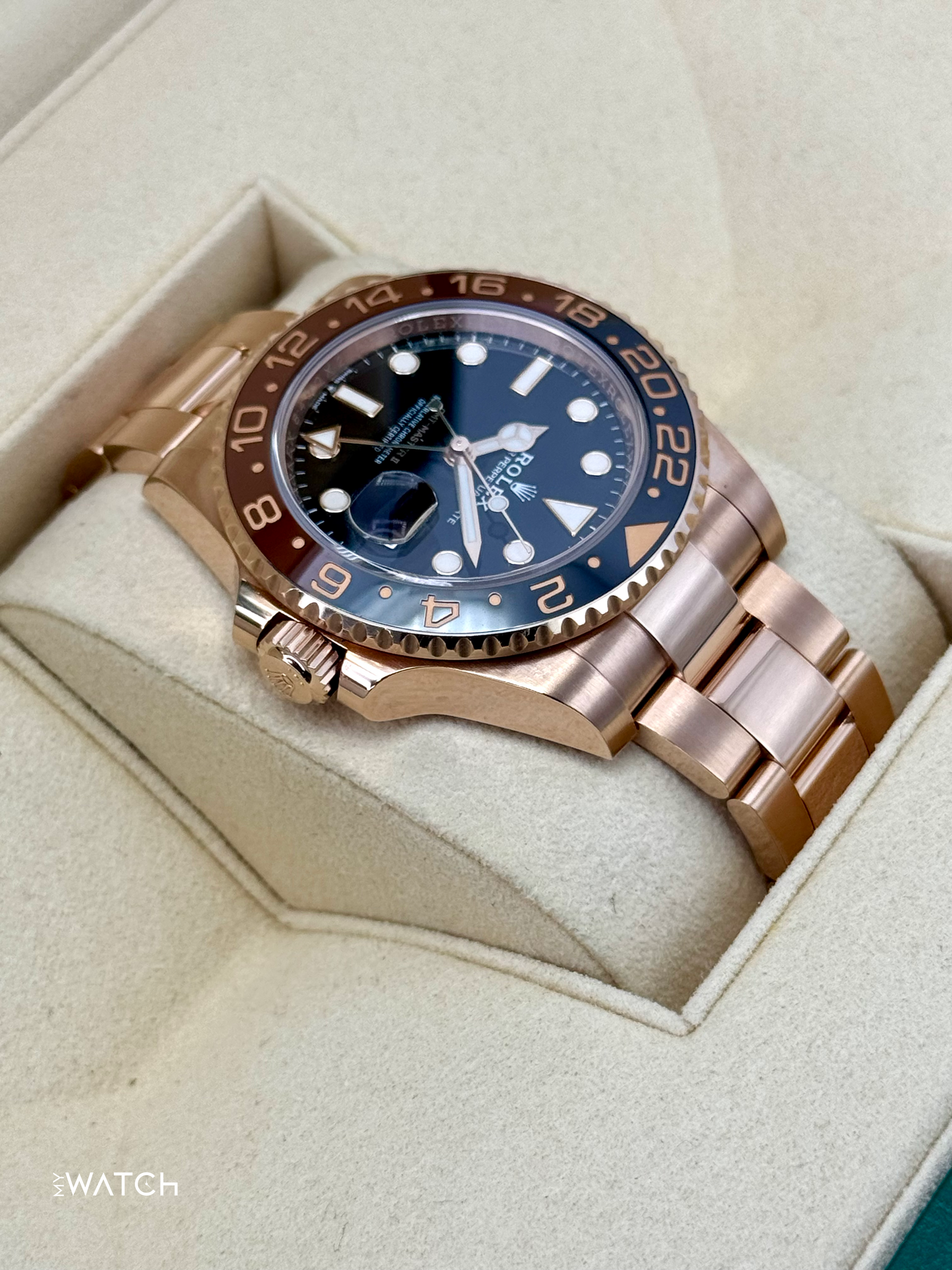 2021 Rolex GMT-Master II "Rootbeer" 40mm 126715CHNR Rose Gold - MyWatchLLC