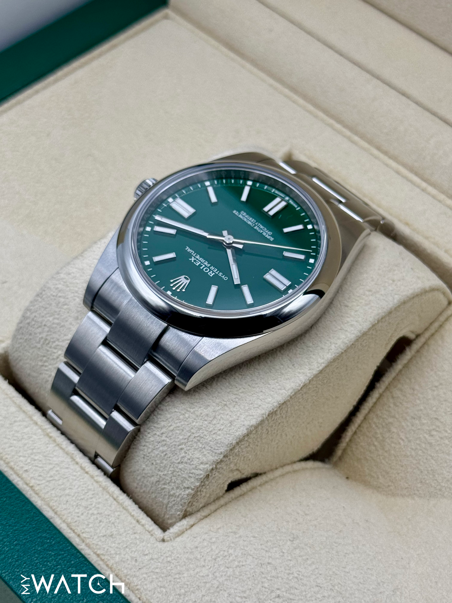 2024 Rolex Oyster Perpetual 41mm 124300 Green Dial - MyWatchLLC