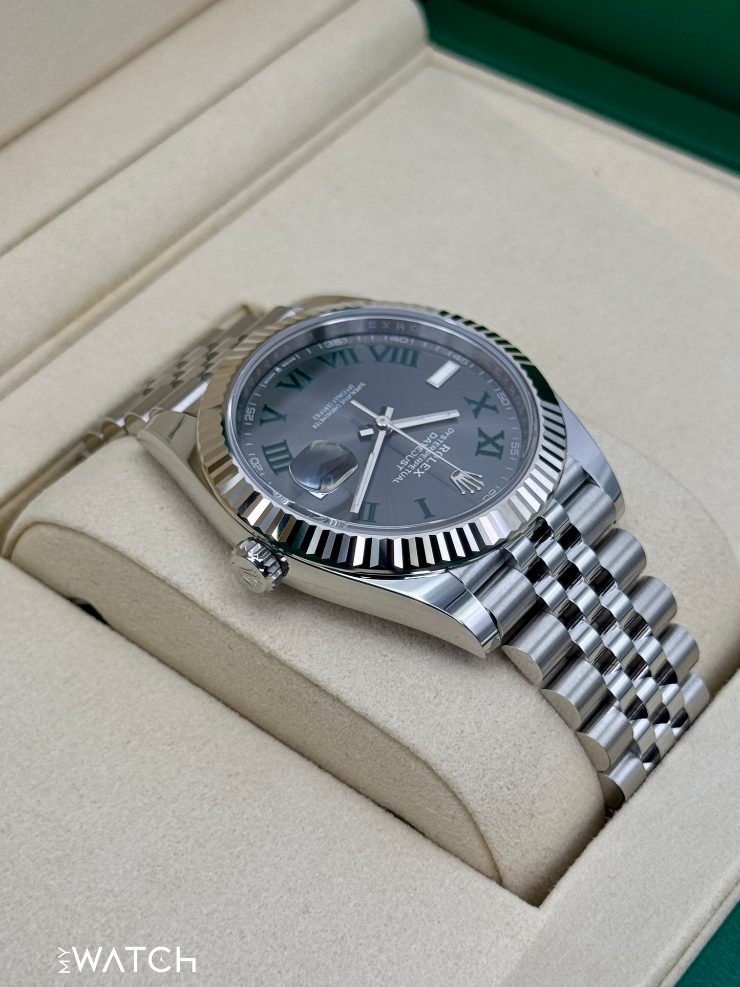 NEW 2025 Rolex Datejust 41mm 126334 Jubilee Wimbledon Dial - MyWatchLLC