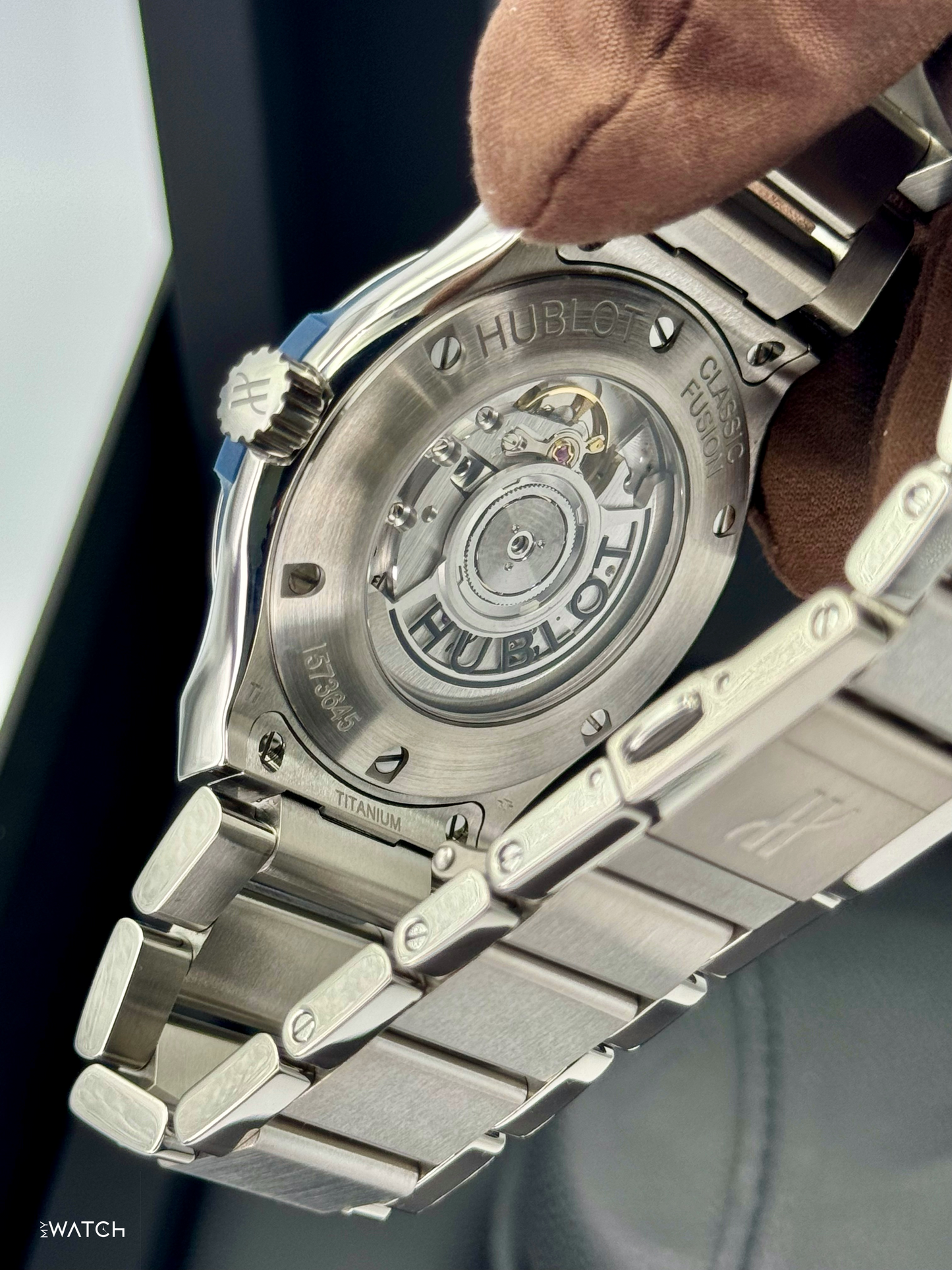 2023 Hublot Classic Fusion 42mm 548.NX.7170.NX Titanium Blue Dial - MyWatchLLC