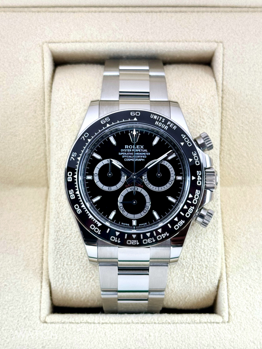 NEW 2024 Rolex Daytona 40mm 126500LN Stainless Steel Black Dial - MyWatchLLC