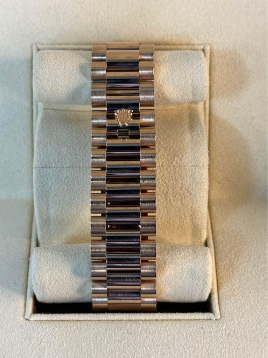 2020 Rolex Day-Date 40mm 228235 Rose Gold Sundust Roman Numeral Dial - MyWatchLLC