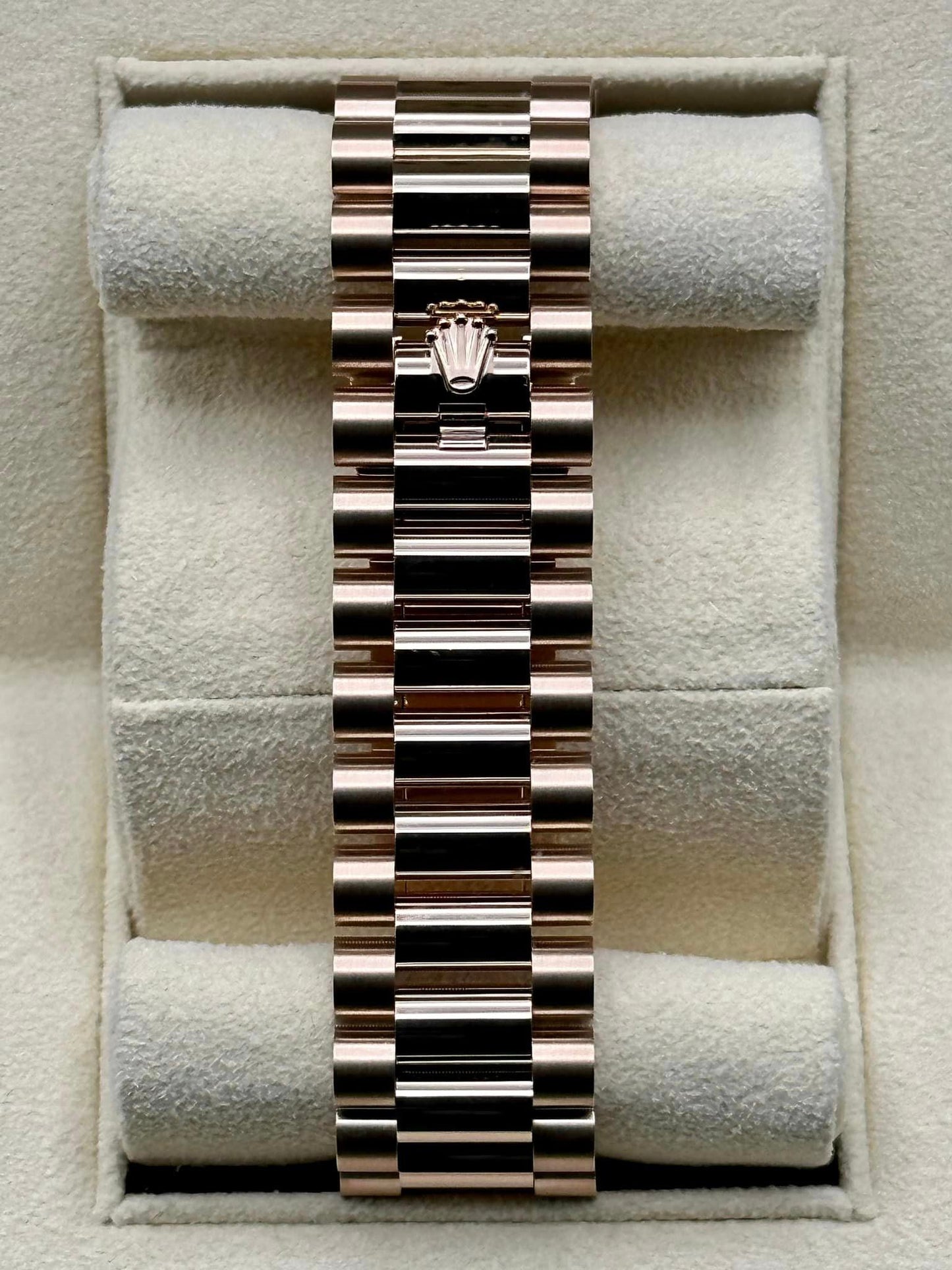 NEW 2022 Rolex Day-Date 40 228238 Rose Gold Olive Dial Arabic Calendar - MyWatchLLC