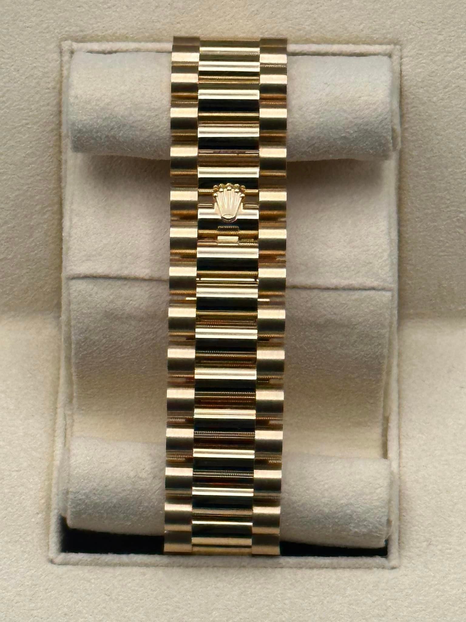 2019 Rolex Day-Date 40mm 228238 YG President White Roman Numeral Dial - MyWatchLLC