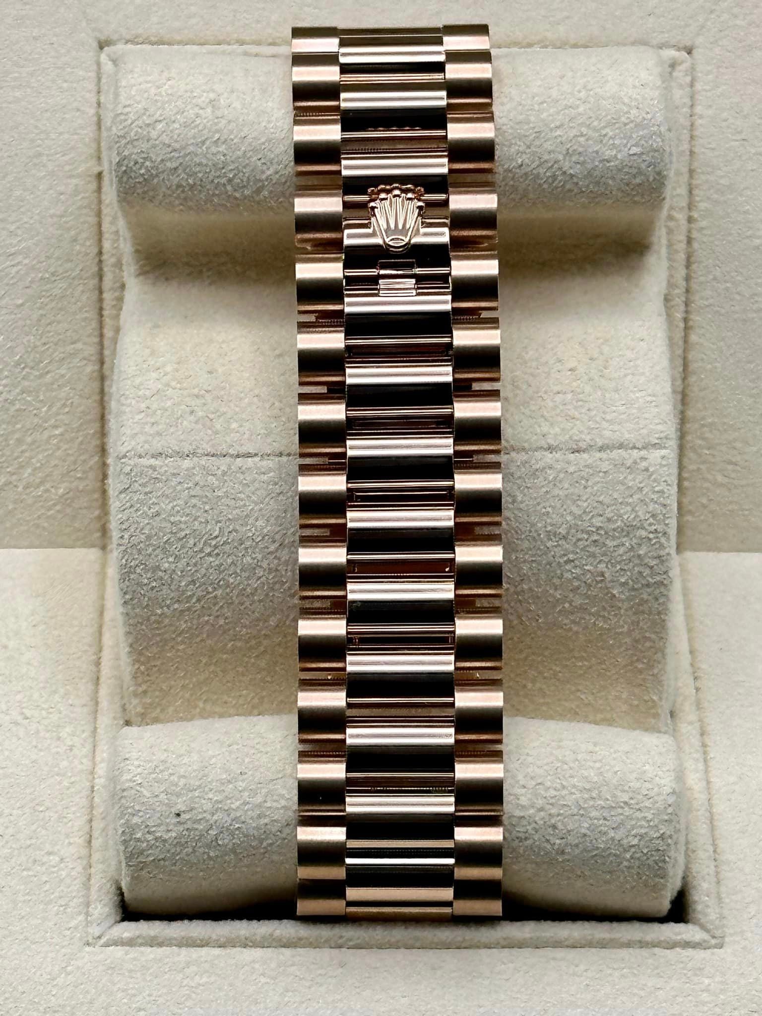 NEW 2020 Rolex Day-Date 40mm 228235 Rose Gold Green Roman Numerals - MyWatchLLC