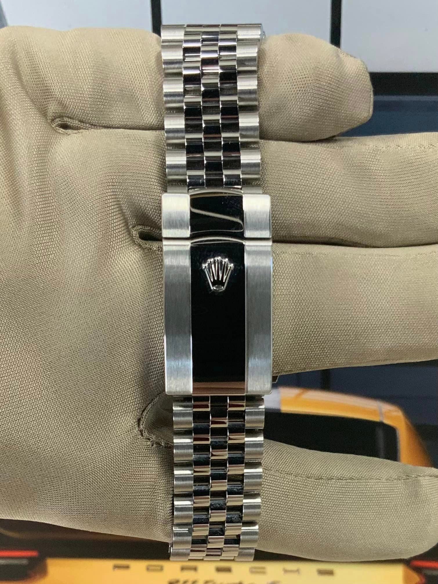 NEW 2022 Rolex Datejust 41mm 126300 SS Black Stick Dial Jubilee - MyWatchLLC