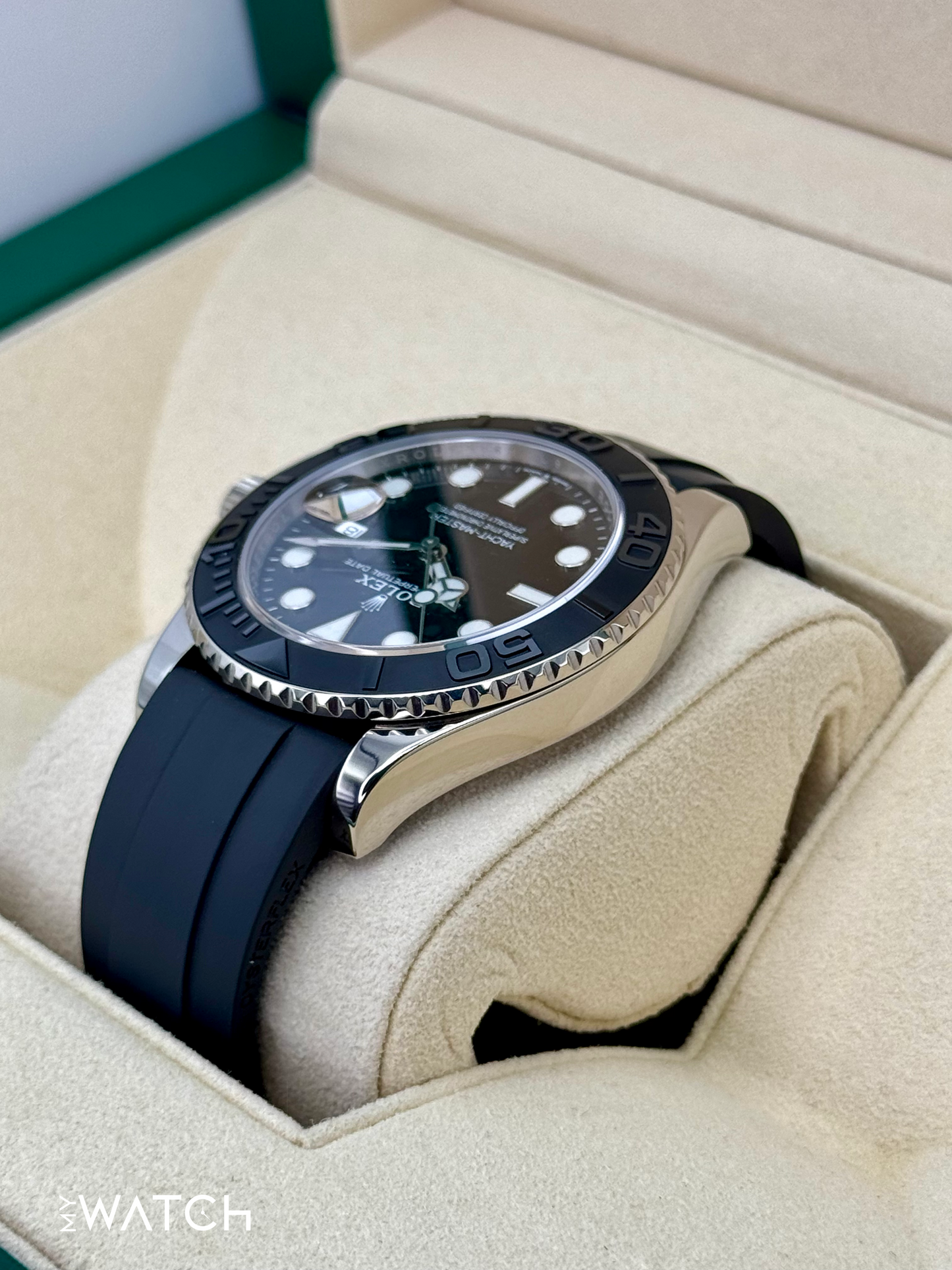 2020 Rolex Yacht-Master 42mm 226659 White Gold Oysterflex Black Dial - MyWatchLLC