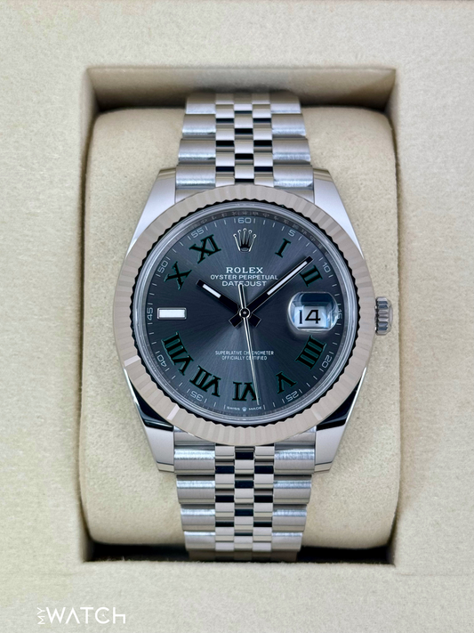 NEW 2025 Rolex Datejust 41mm 126334 Jubilee Wimbledon Dial - MyWatchLLC