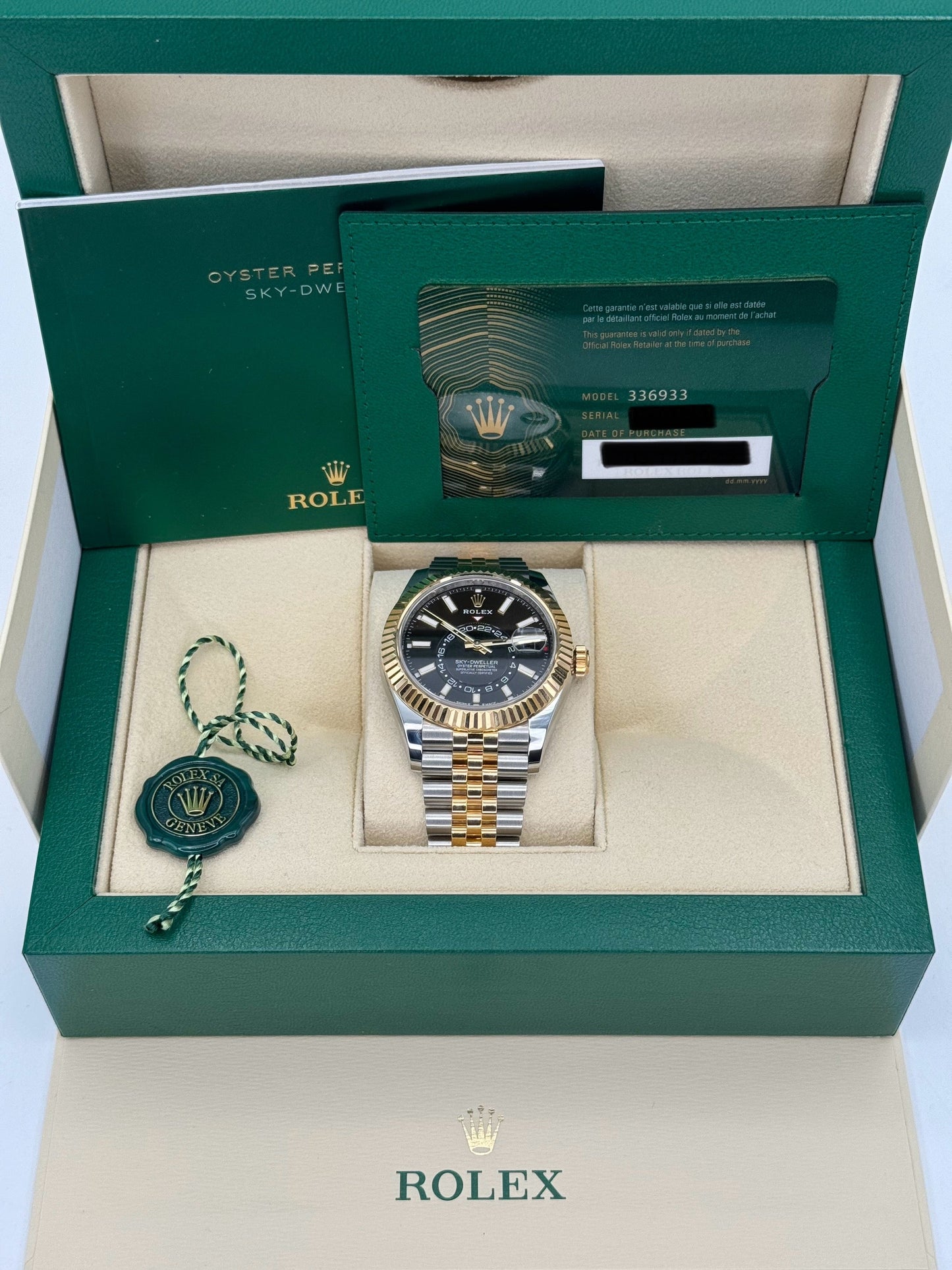 2023 Rolex Sky-Dweller 42mm 336933 Two-Tone Jubilee Black Dial - MyWatchLLC