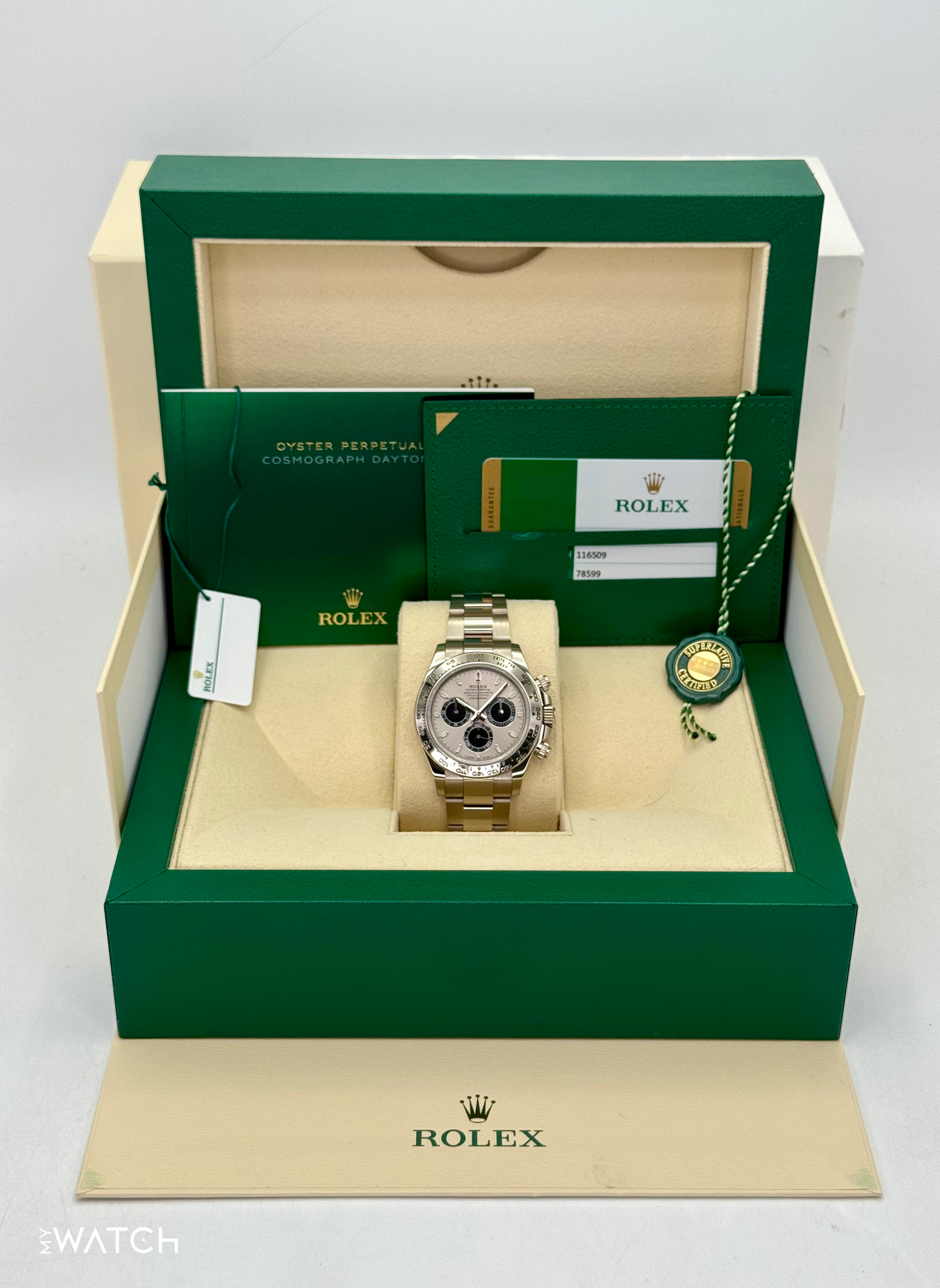 2019 Rolex Daytona 40mm 116509 White Gold Silver Ghost Dial - MyWatchLLC