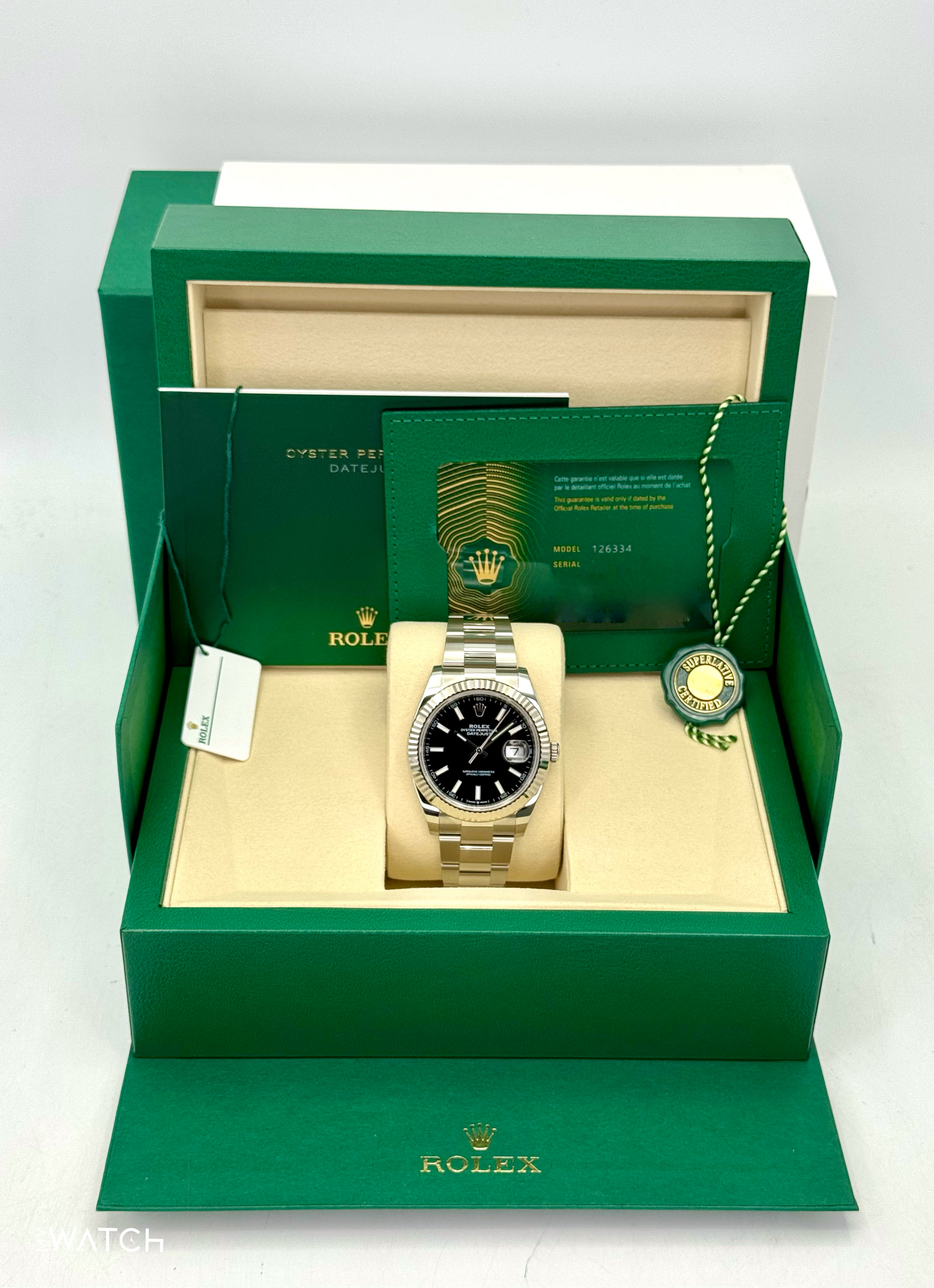 NEW 2025 Rolex Datejust 41mm 126334 Oyster Black Dial - MyWatchLLC
