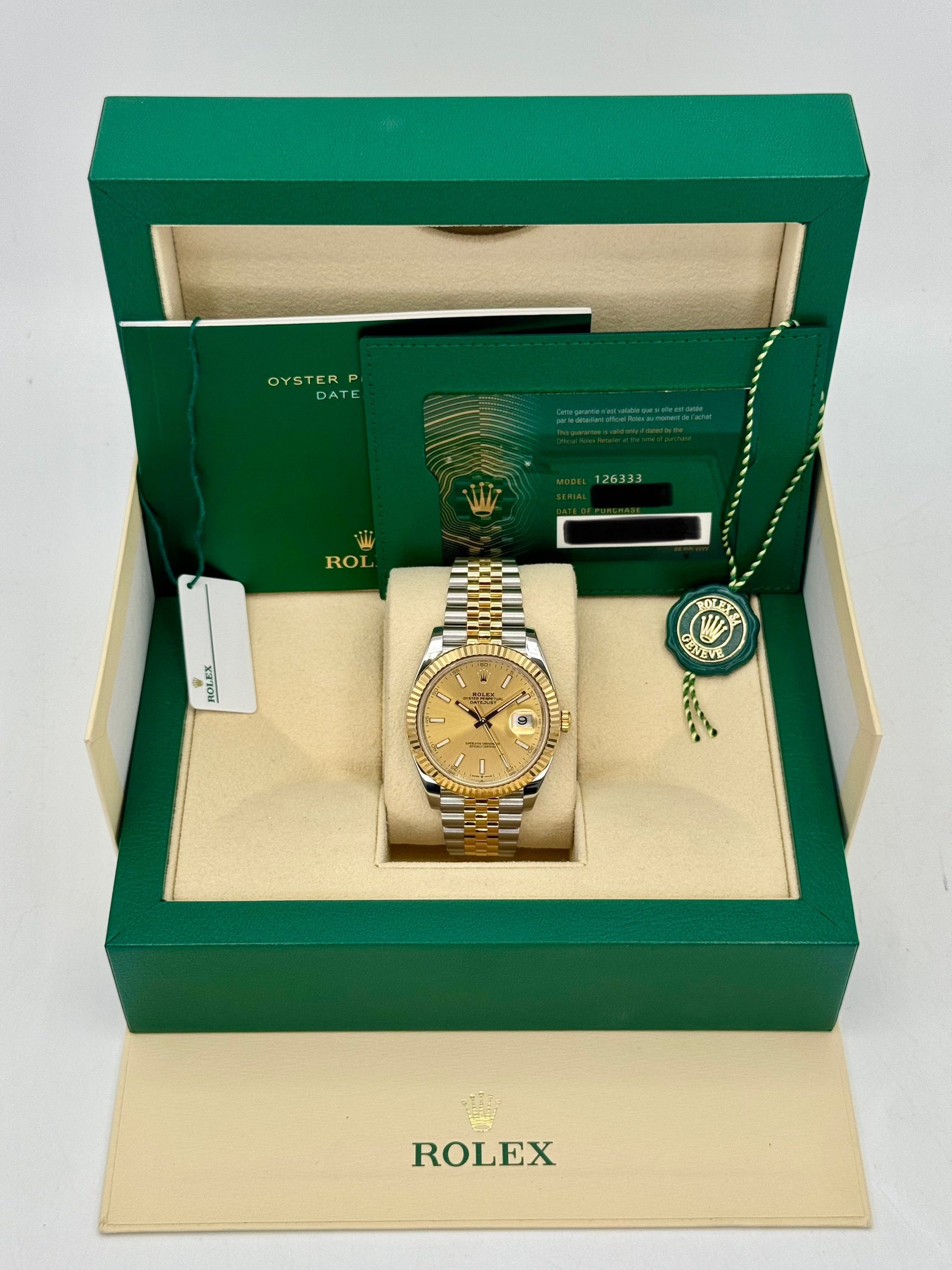 2022 Rolex Datejust 41mm 126333 Two-Tone Jubilee Champagne Dial - MyWatchLLC