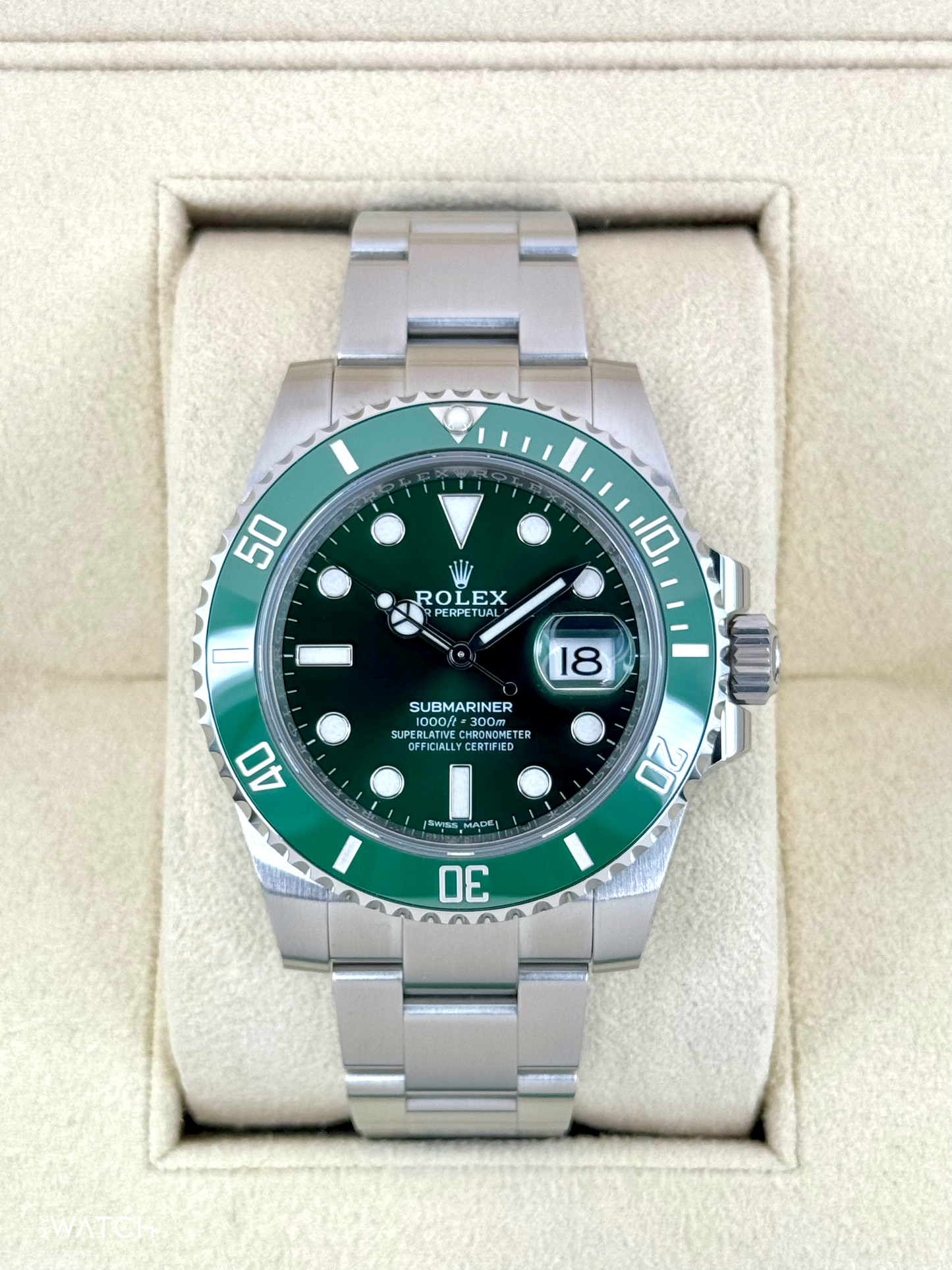 2017 Rolex Submariner “Hulkâ€?40mm 116610LV Green Dial - MyWatchLLC