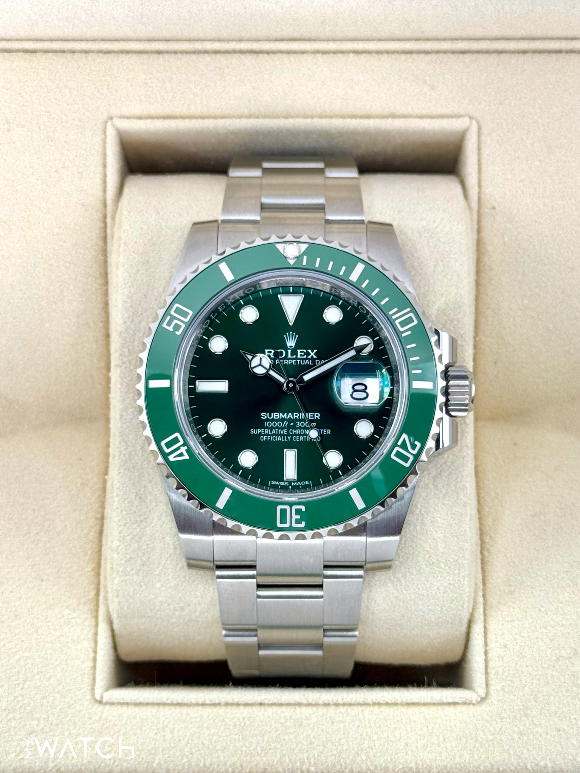 NEW OLD STOCK 2020 Rolex Submariner “Hulkâ€?40mm 116610LV Green Dial - MyWatchLLC