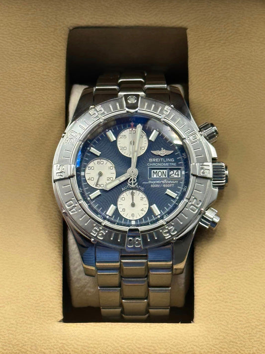 2004 Breitling Superocean Chrono. II 42mm A13340 Stainless Steel Blue - MyWatchLLC