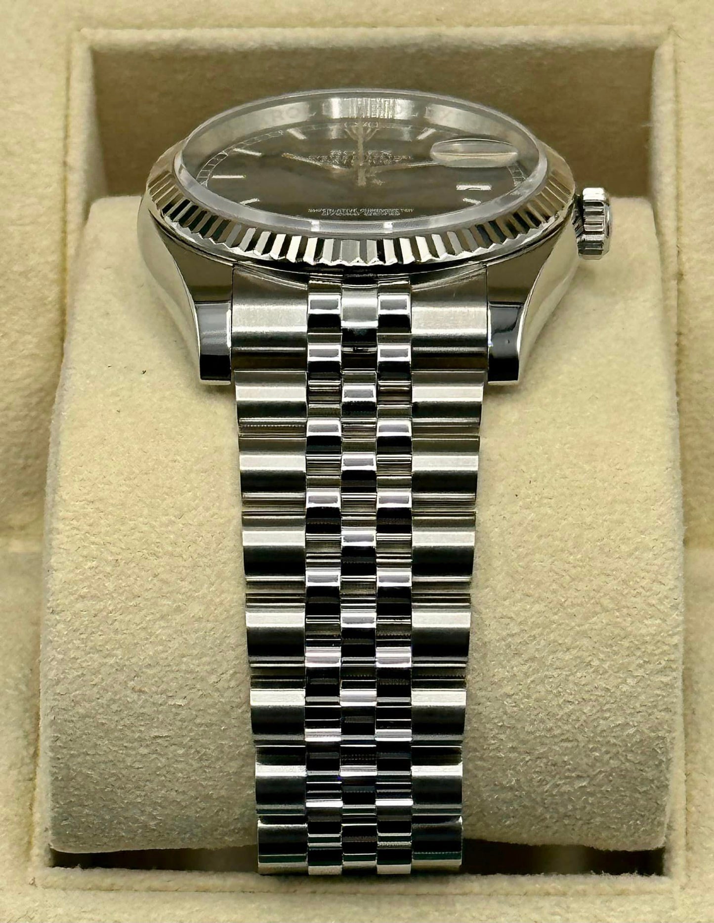 2018 Rolex Datejust 36mm 116234 Jubilee Blue Stick Roulette Date Dial - MyWatchLLC