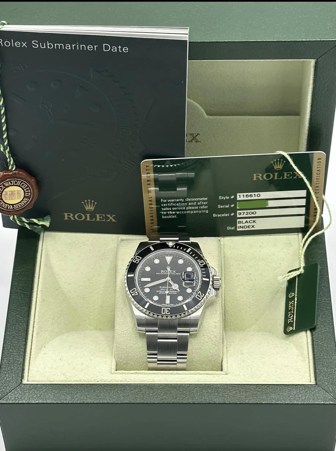 2012 Rolex Submariner Date 40mm 116610 Stainless Steel Black Dial - MyWatchLLC