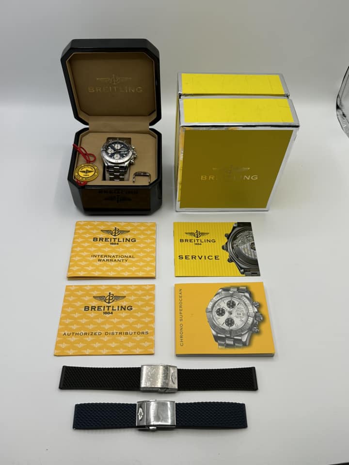 2004 Breitling Superocean Chrono. II 42mm A13340 Stainless Steel Blue - MyWatchLLC