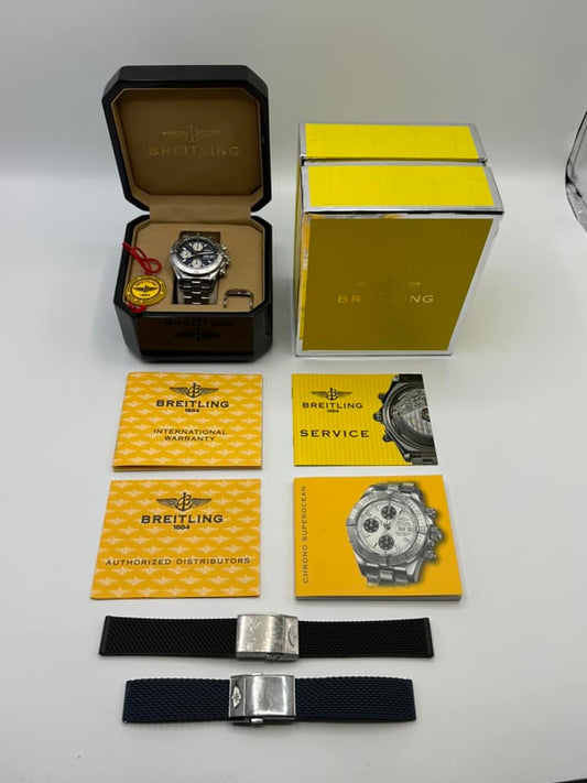 2004 Breitling Superocean Chrono. II 42mm A13340 Stainless Steel Blue - MyWatchLLC