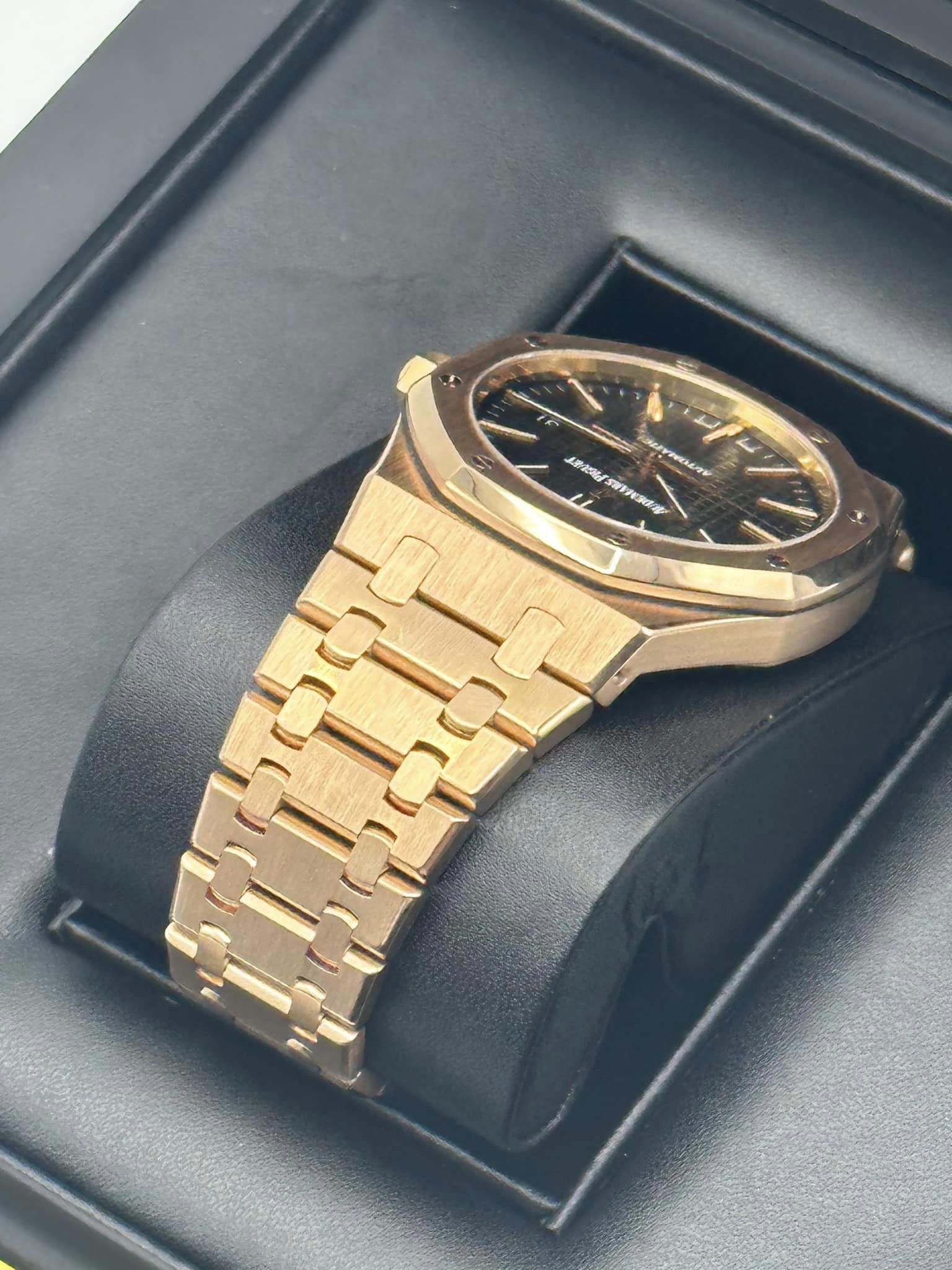 2013 Audemars Piguet Royal Oak 41mm 15400OR Rose Gold Black Dial - MyWatchLLC