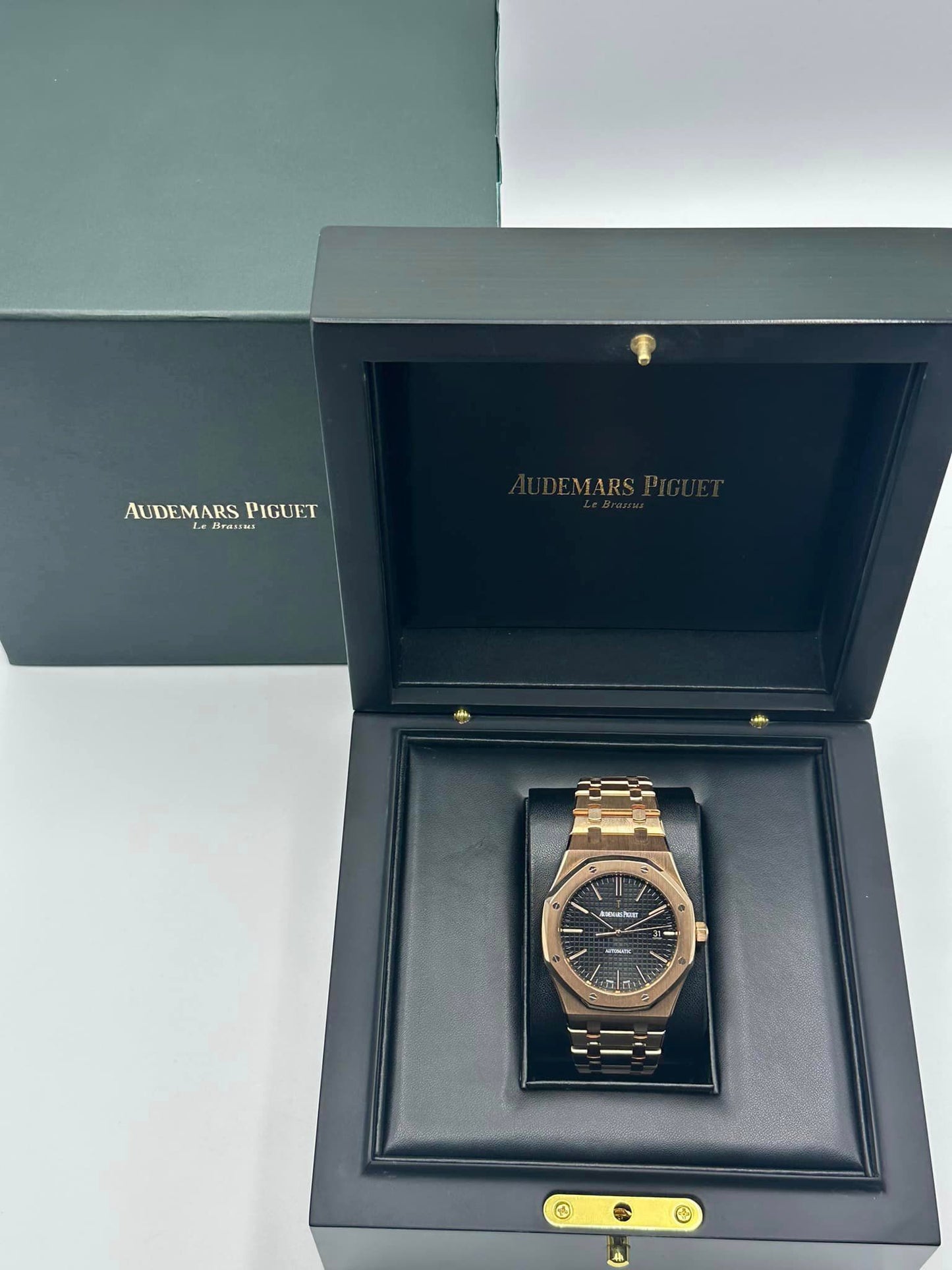 2013 Audemars Piguet Royal Oak 41mm 15400OR Rose Gold Black Dial - MyWatchLLC