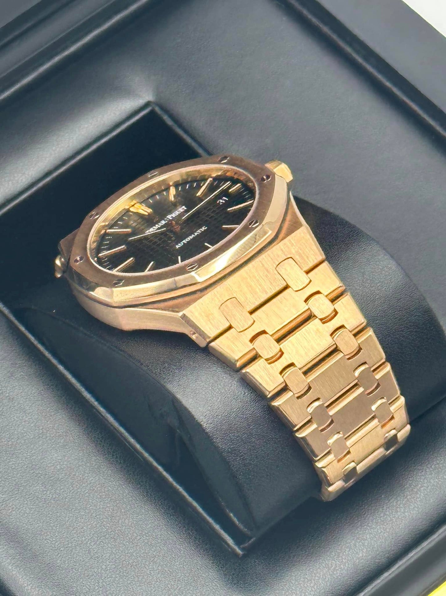 2013 Audemars Piguet Royal Oak 41mm 15400OR Rose Gold Black Dial - MyWatchLLC