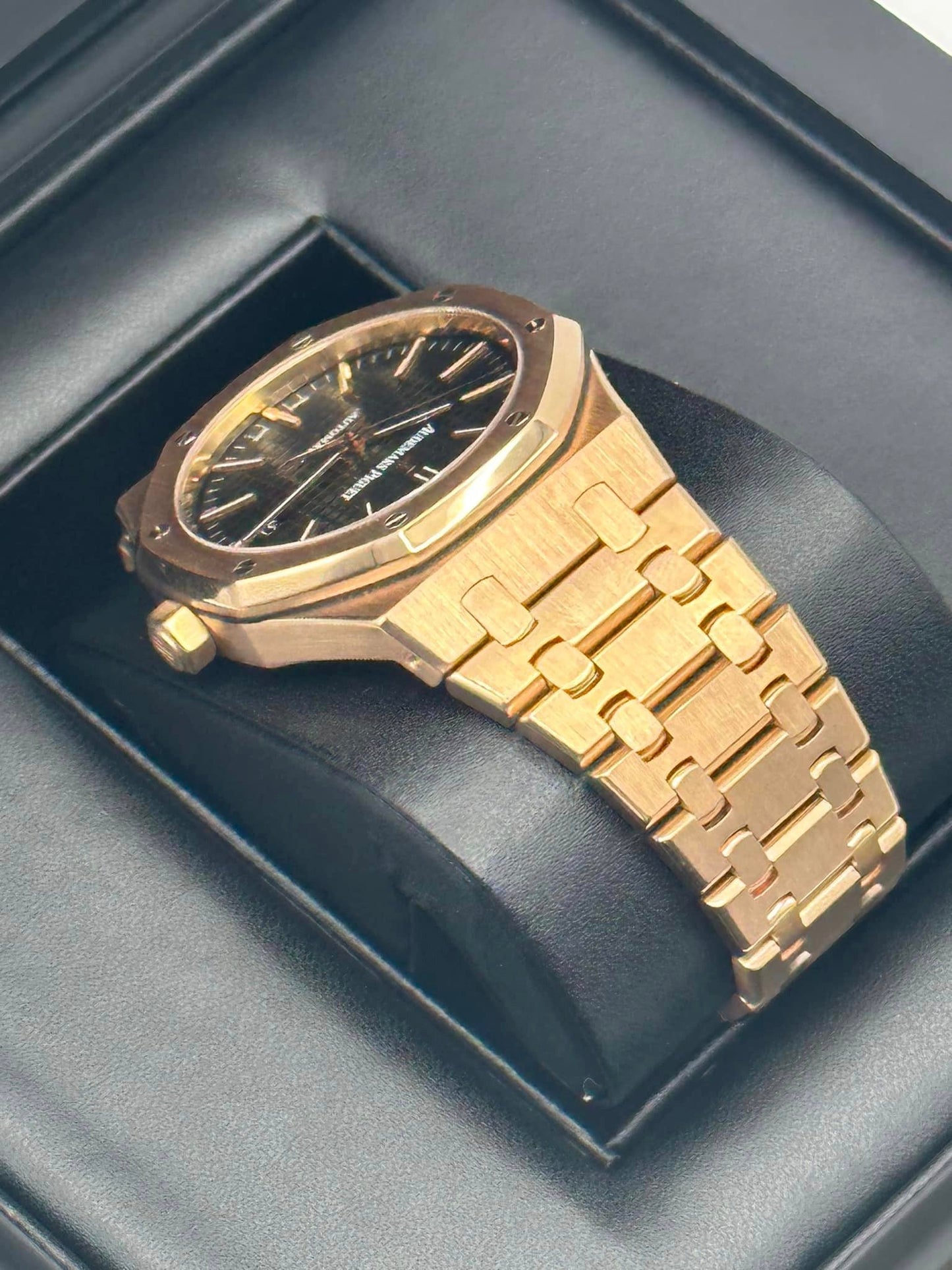 2013 Audemars Piguet Royal Oak 41mm 15400OR Rose Gold Black Dial - MyWatchLLC