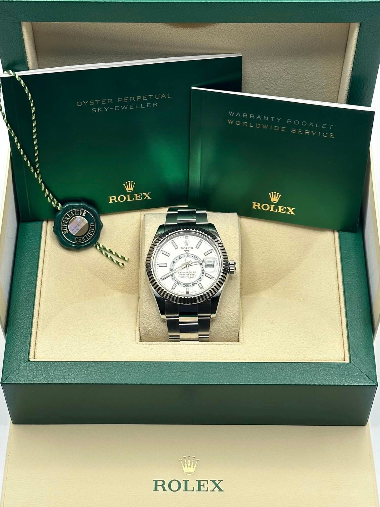 Rolex Sky-Dweller 326934 Stainless Steel White Dial - MyWatchLLC