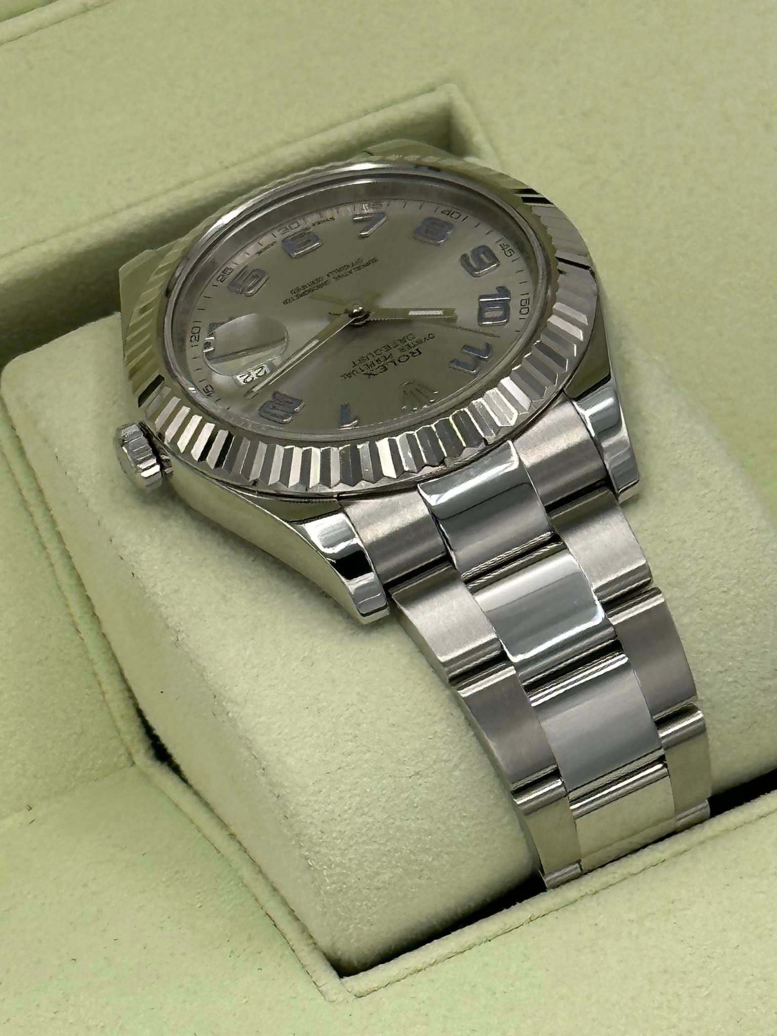 2012 Rolex Datejust II 41mm 116334 Stainless Steel Oyster Bracelet - MyWatchLLC