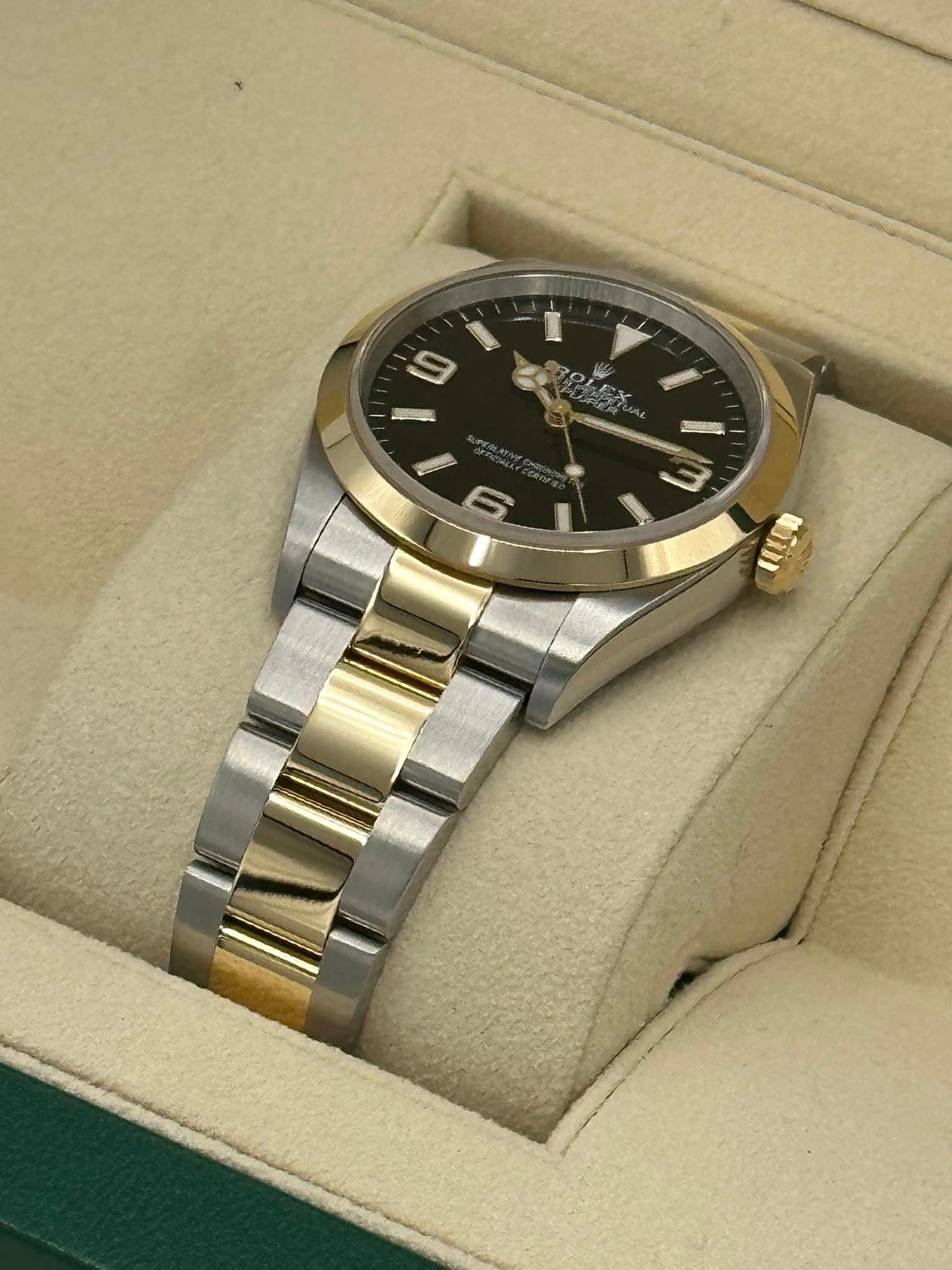 2021 Rolex Explorer 36mm 124273 Two-Tone Stainless Steel/Gold Black Dial - MyWatchLLC
