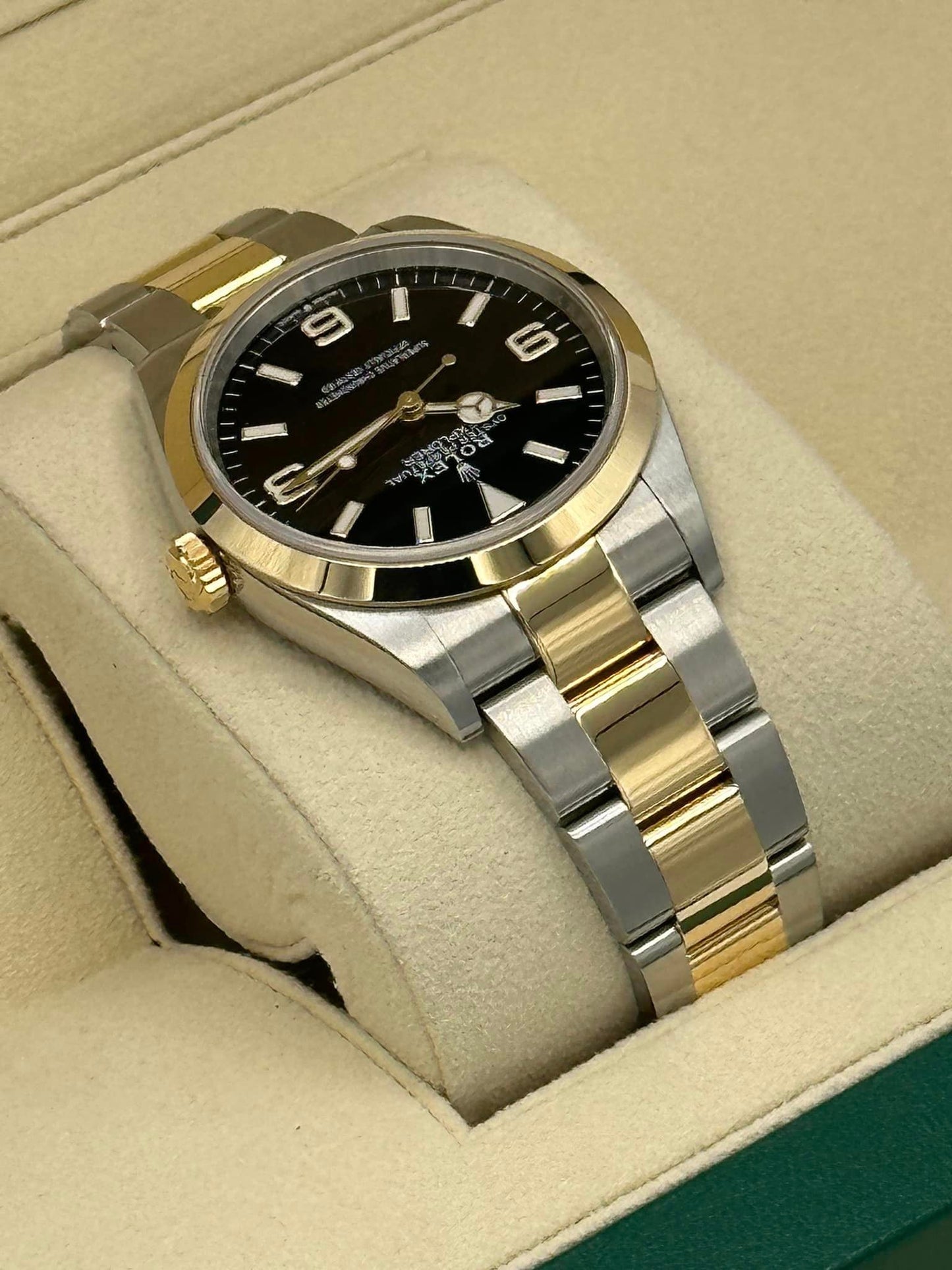 2021 Rolex Explorer 36mm 124273 Two-Tone Stainless Steel/Gold Black Dial - MyWatchLLC