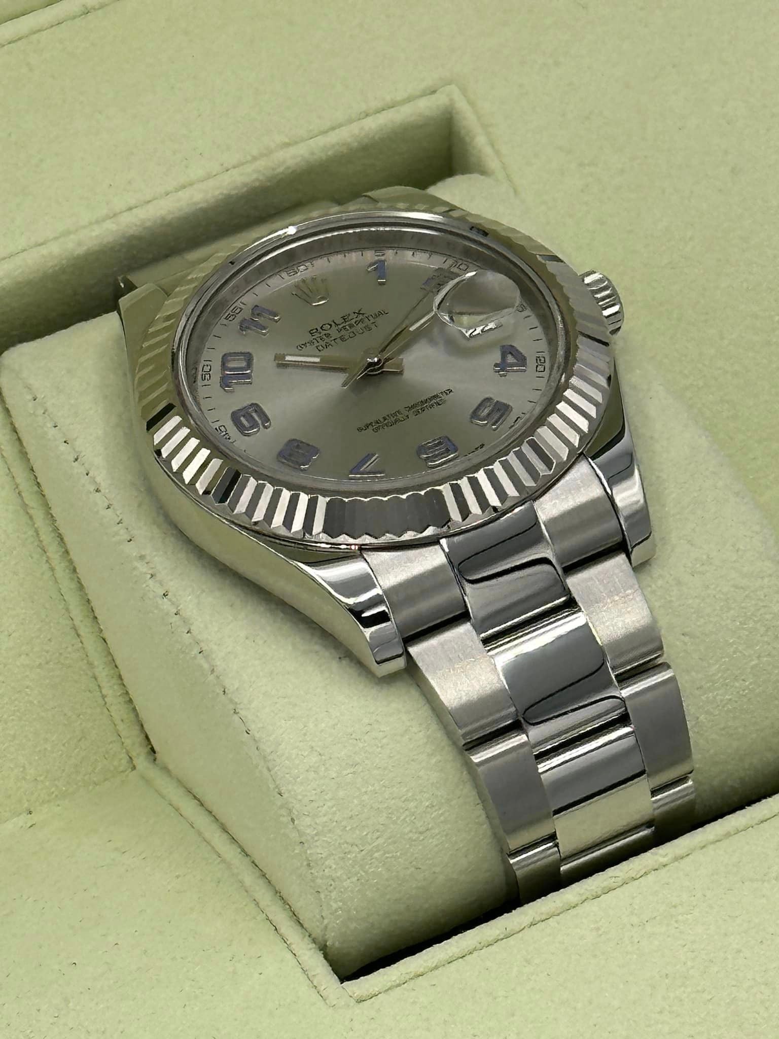 2012 Rolex Datejust II 41mm 116334 Stainless Steel Oyster Bracelet - MyWatchLLC