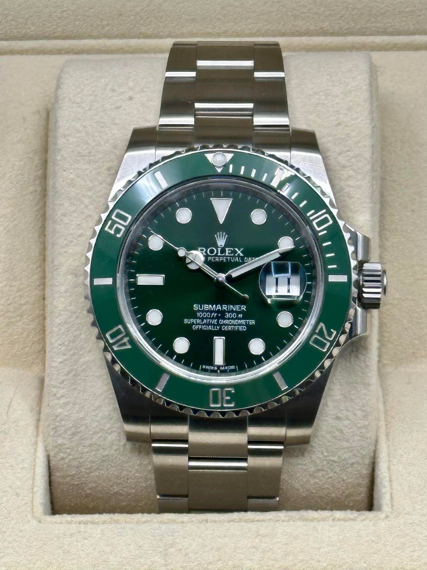 2016 Rolex Submariner "Hulk" 116610LV Stainless Steel Green Dial - MyWatchLLC