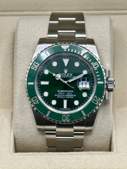 2016 Rolex Submariner "Hulk" 116610LV Stainless Steel Green Dial - MyWatchLLC