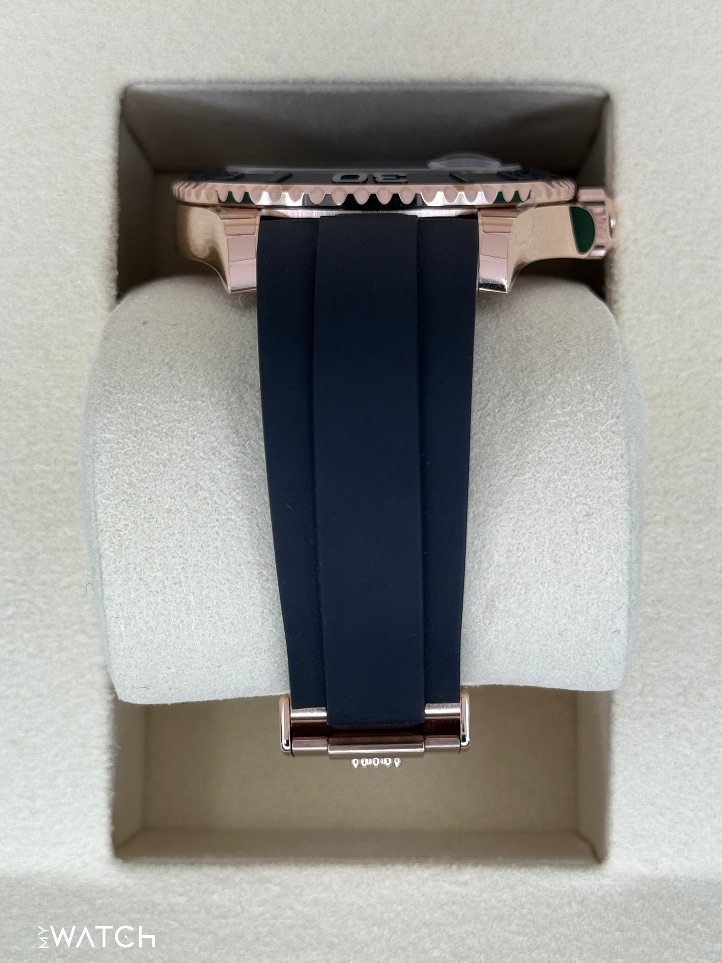 New 2025 Rolex Yacht-Master 40mm 126655 Rose Gold Oysterflex Black Dial - MyWatchLLC