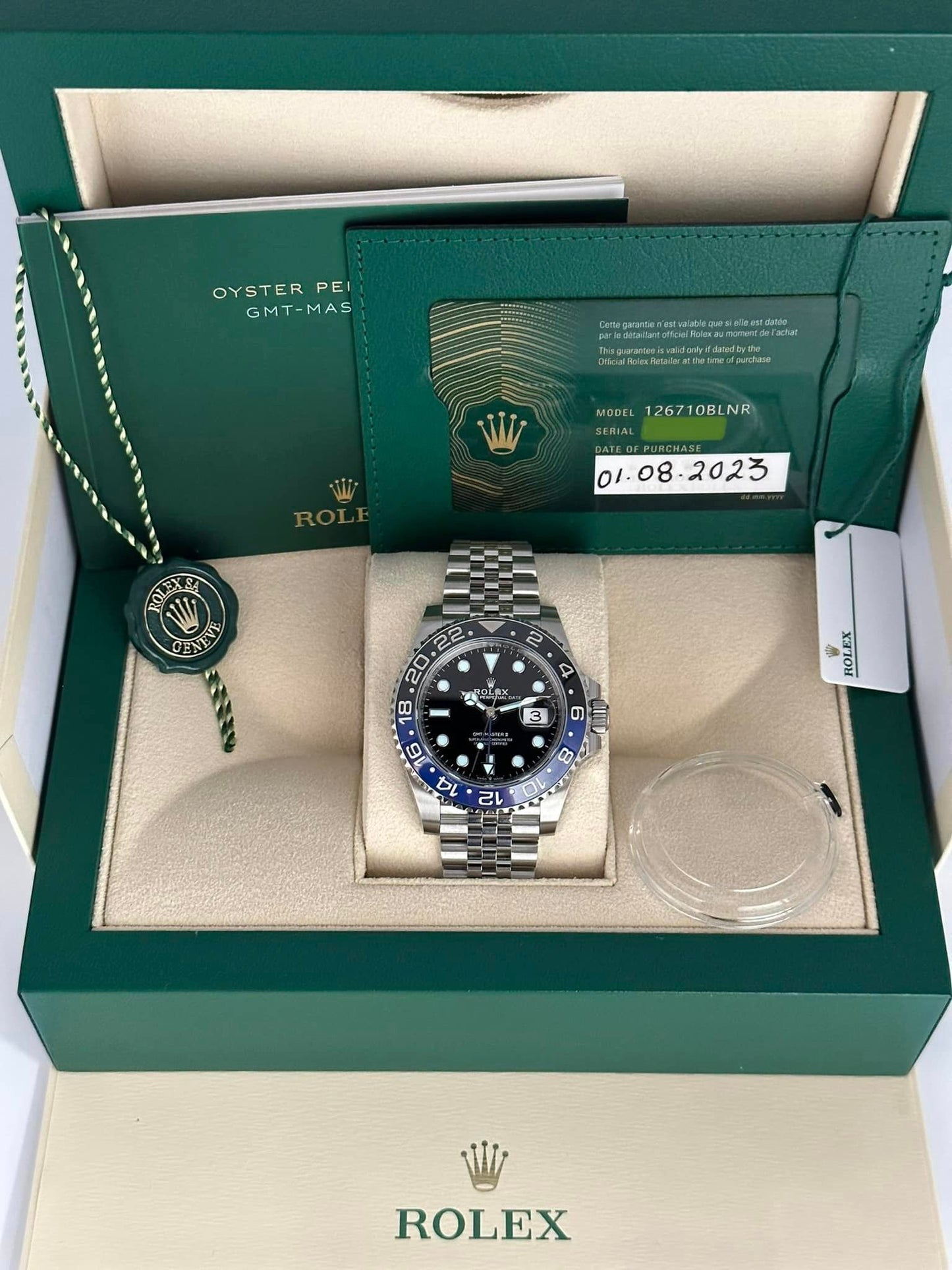 NEW 2023 Rolex GMT-Master II "Batgirl" 40mm 126710BLNR Jubilee Black Dial - MyWatchLLC