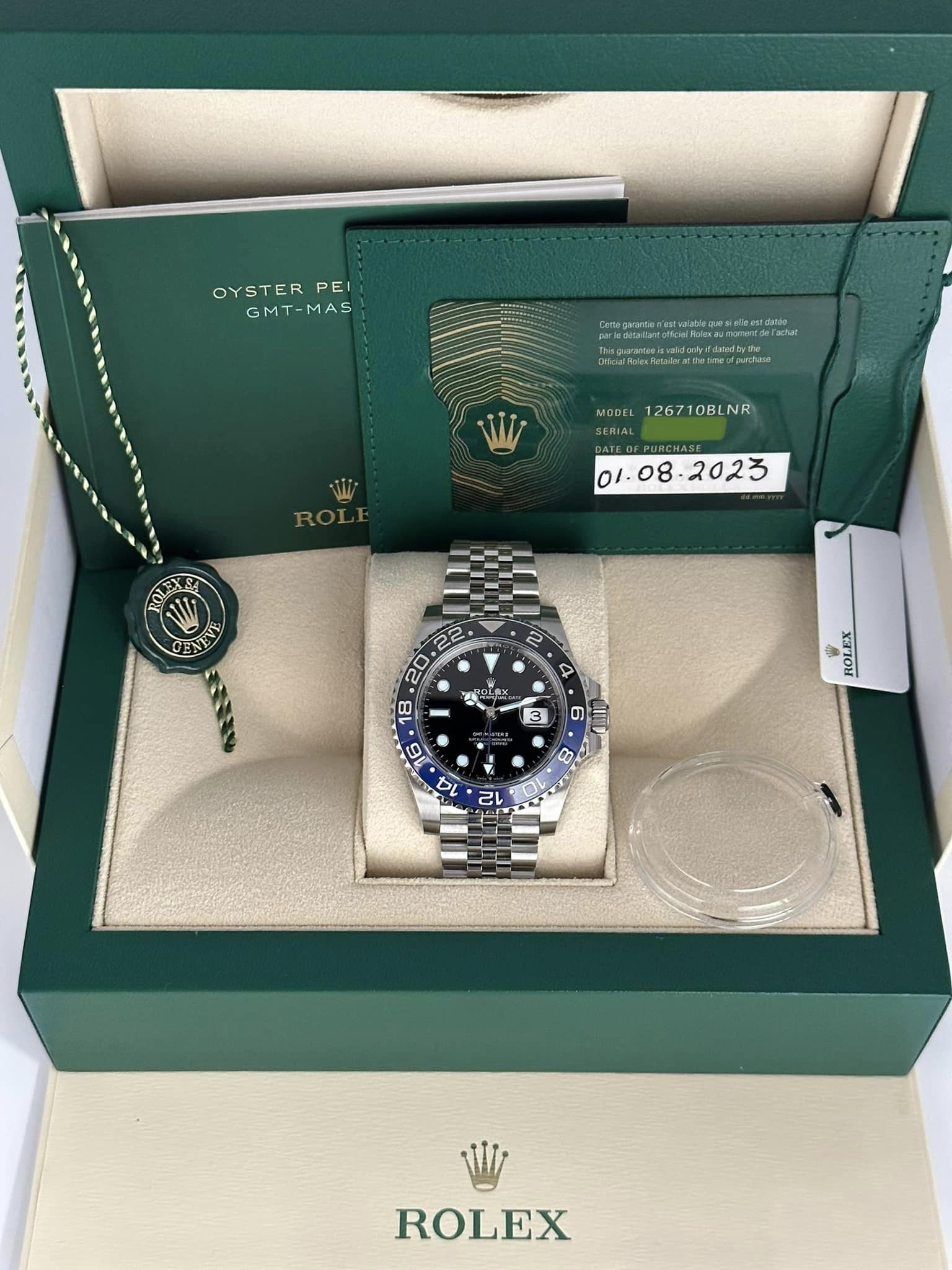 NEW 2023 Rolex GMT-Master II "Batgirl" 40mm 126710BLNR Jubilee Black Dial - MyWatchLLC
