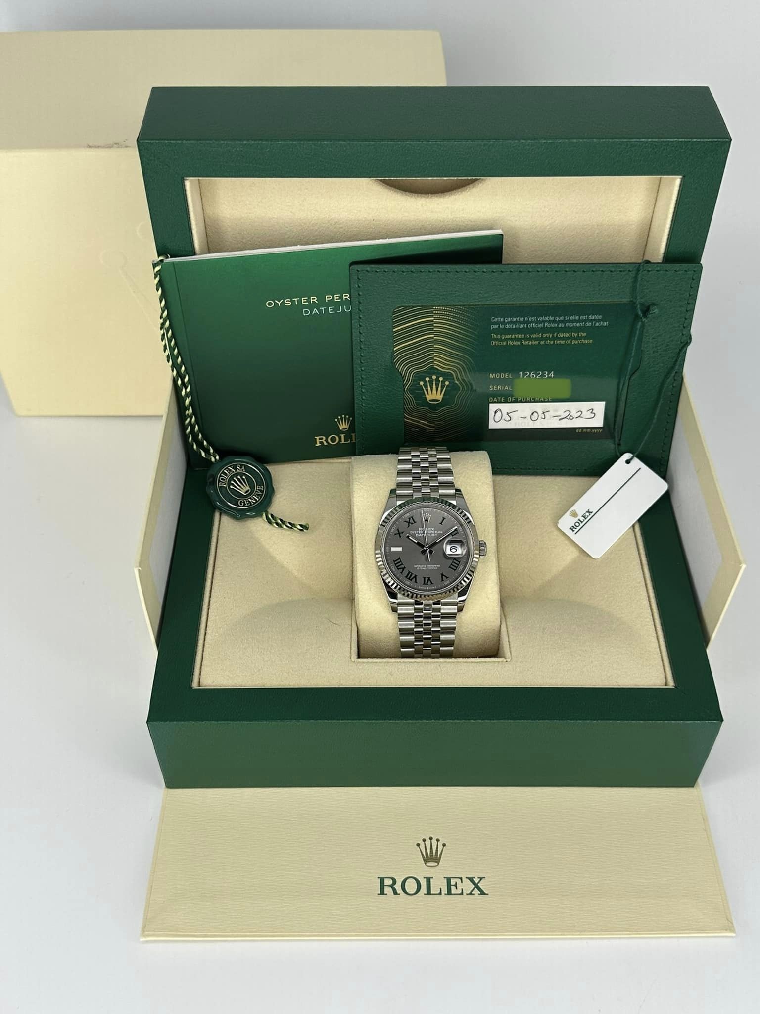 2023 Rolex Datejust 36mm 126234 Jubilee Wimbledon Dial - MyWatchLLC